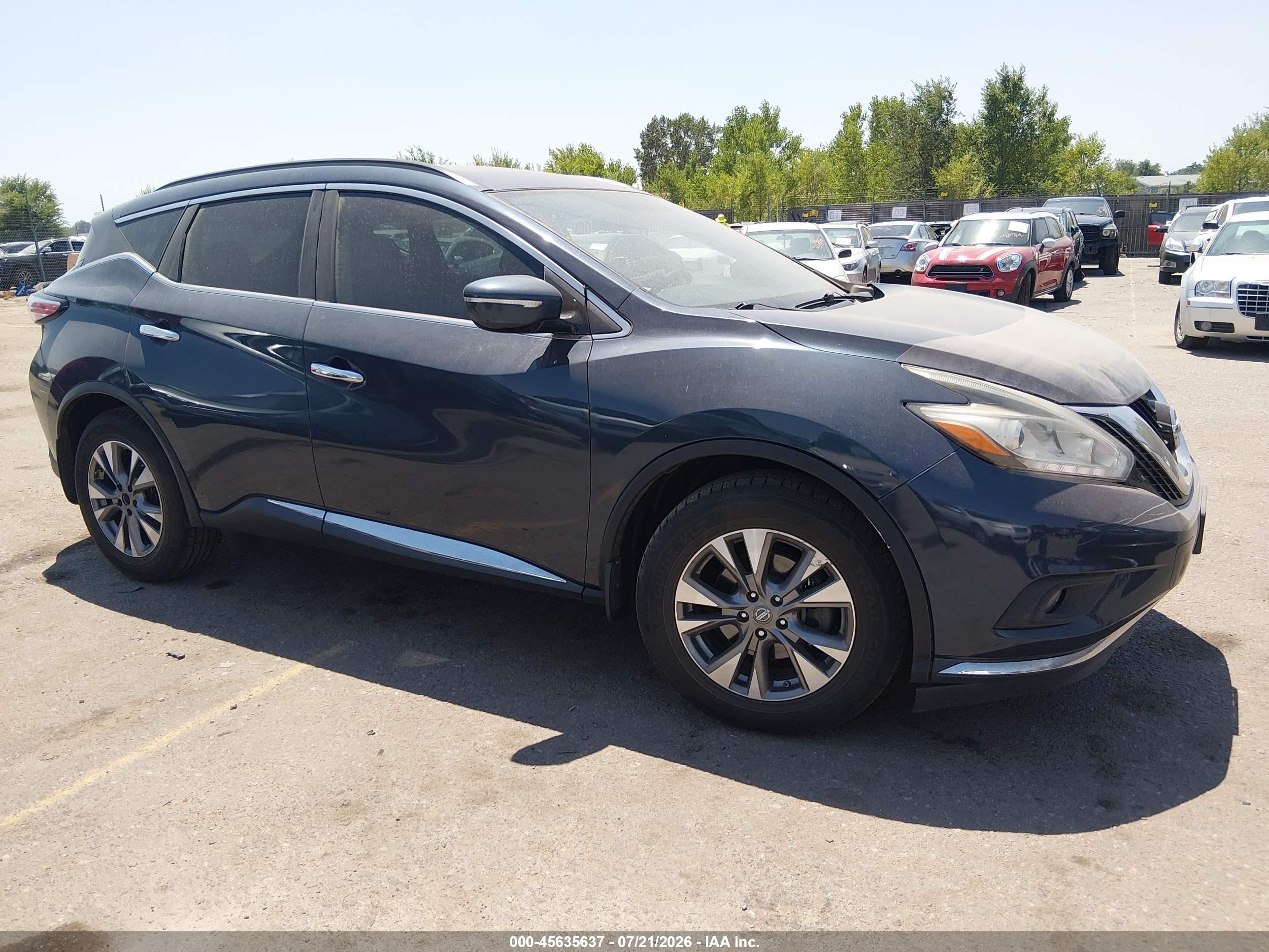 2015 Nissan Murano Sv Gray vin: 5N1AZ2MH2FN251339