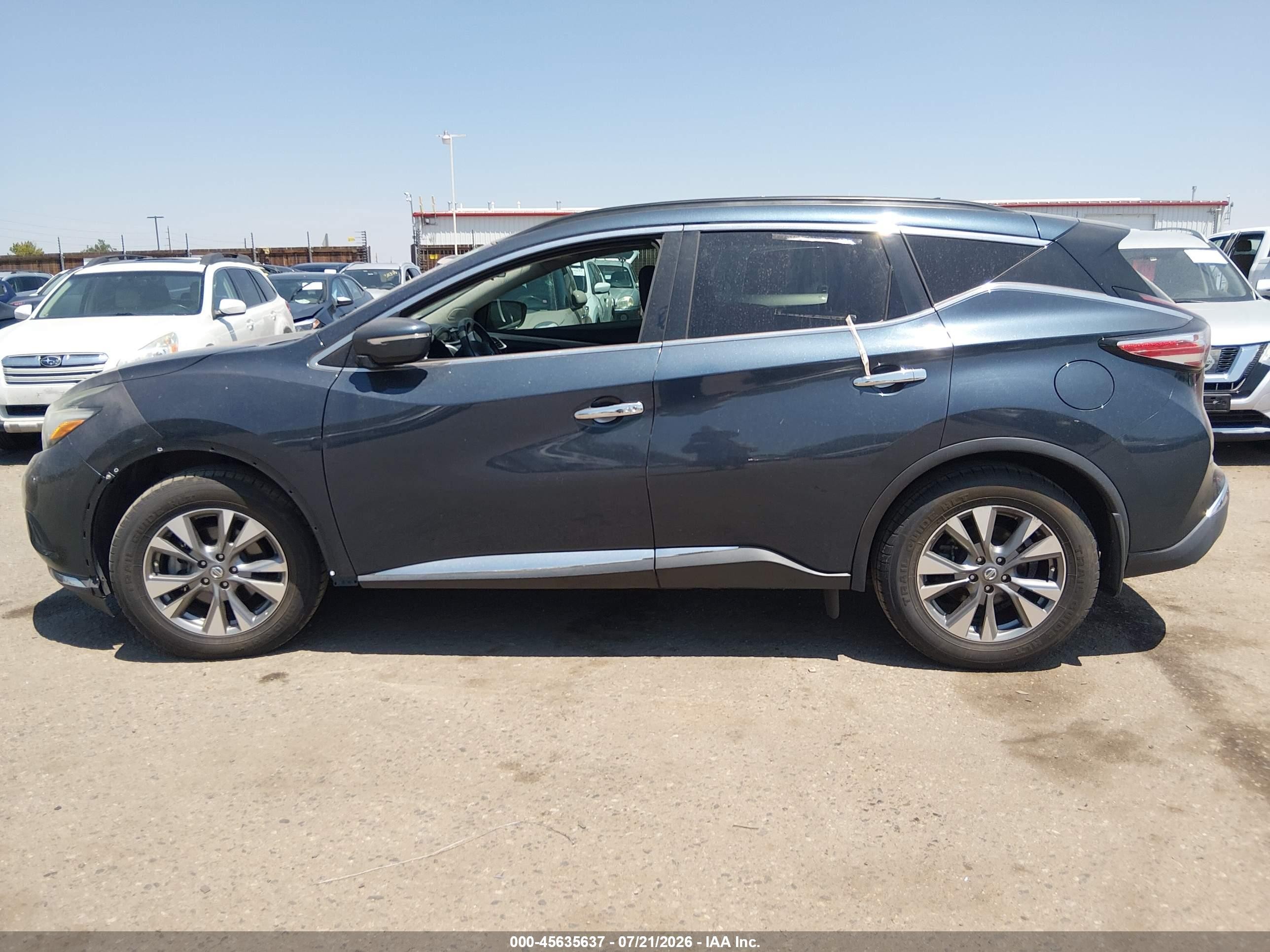 2015 Nissan Murano Sv Gray vin: 5N1AZ2MH2FN251339