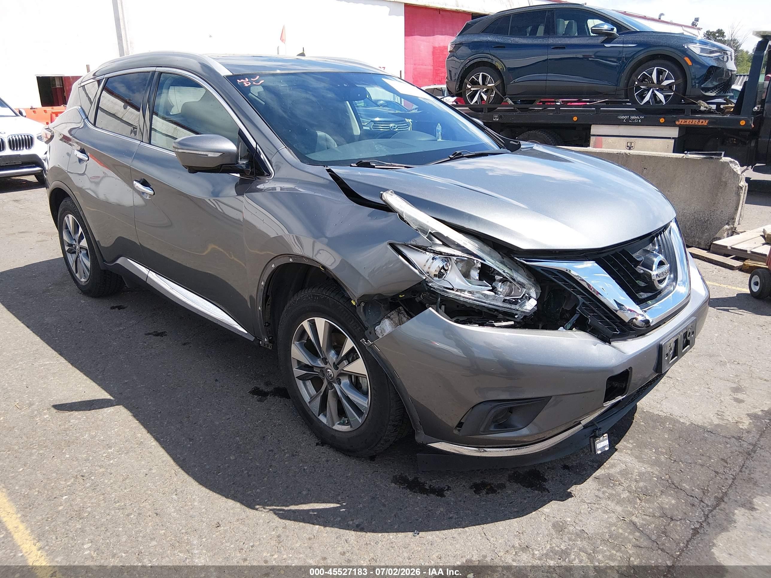 2015 Nissan Murano Sl Gray vin: 5N1AZ2MH2FN254595