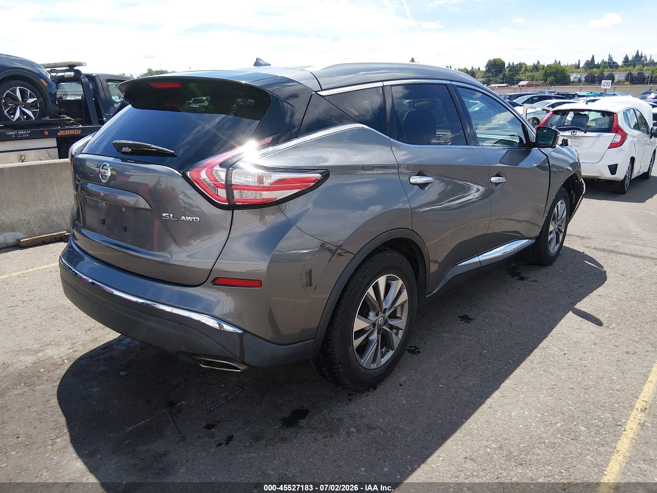 2015 Nissan Murano Sl Gray vin: 5N1AZ2MH2FN254595