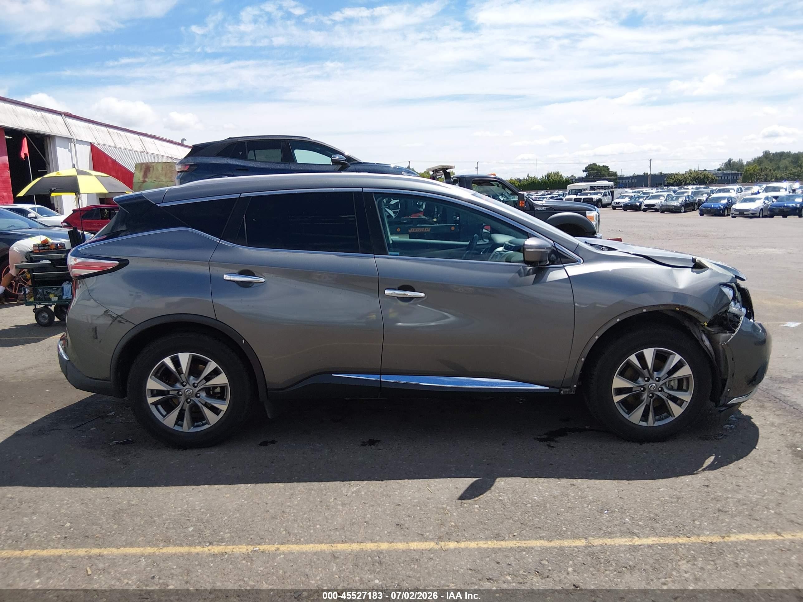2015 Nissan Murano Sl Gray vin: 5N1AZ2MH2FN254595