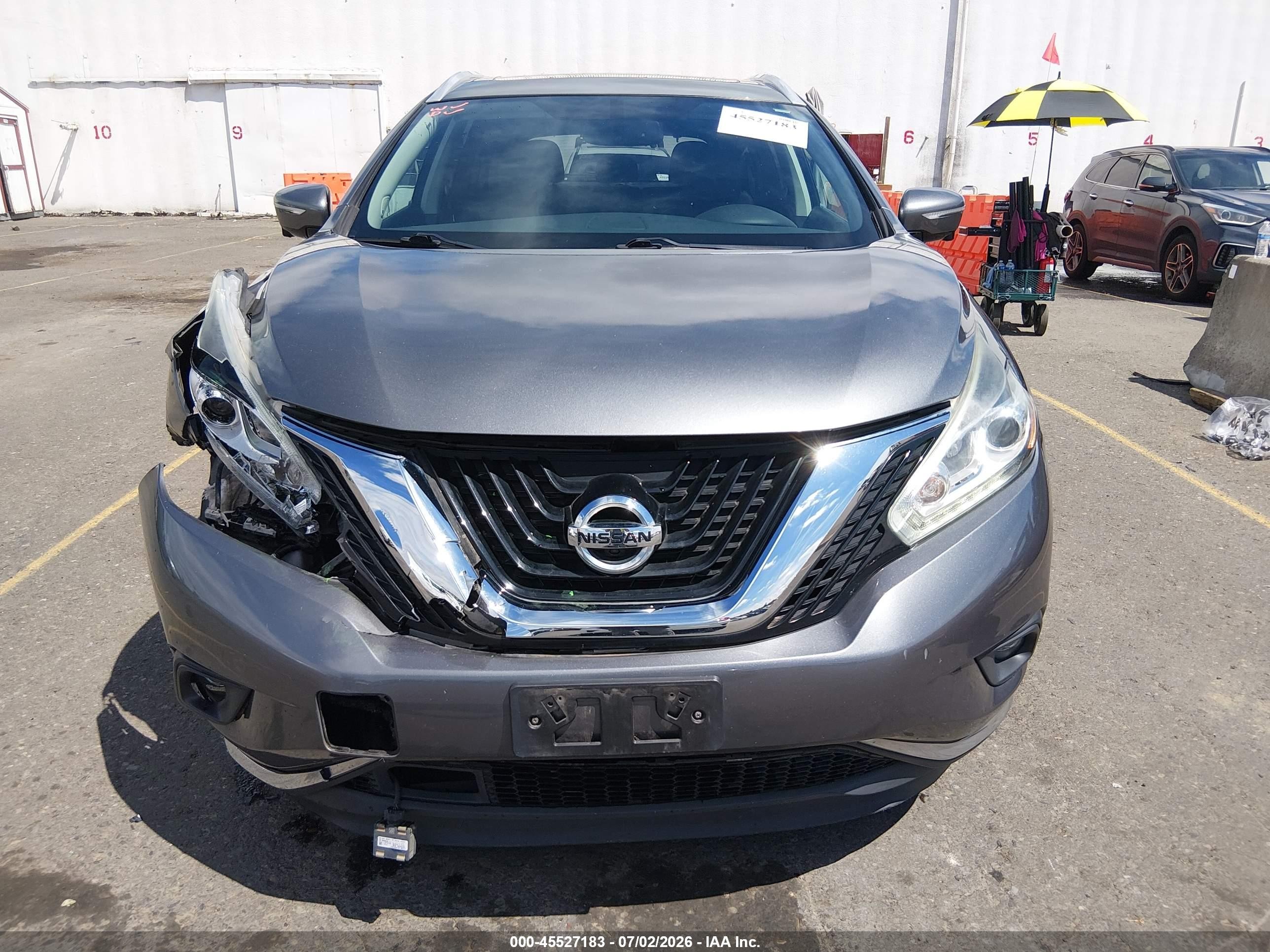 2015 Nissan Murano Sl Gray vin: 5N1AZ2MH2FN254595