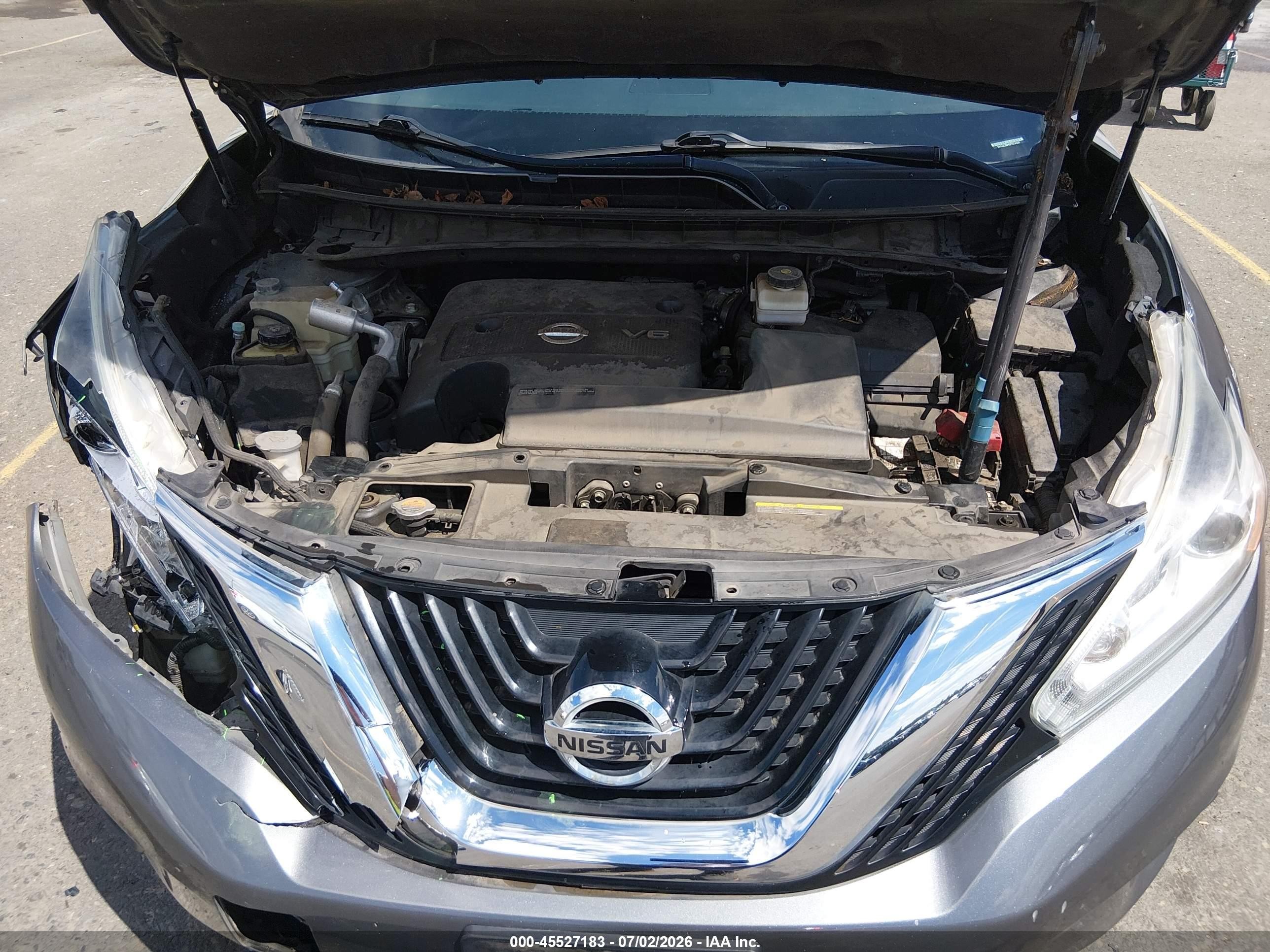 2015 Nissan Murano Sl Gray vin: 5N1AZ2MH2FN254595