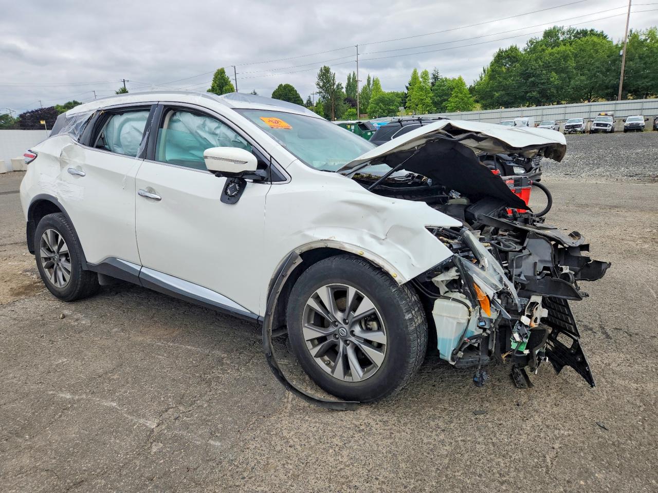 2015 Nissan Murano Sl Белый vin: 5N1AZ2MH2FN262972