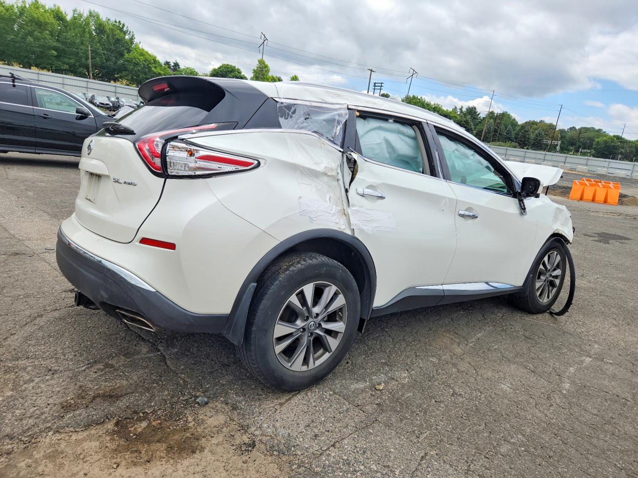 2015 Nissan Murano Sl Белый vin: 5N1AZ2MH2FN262972