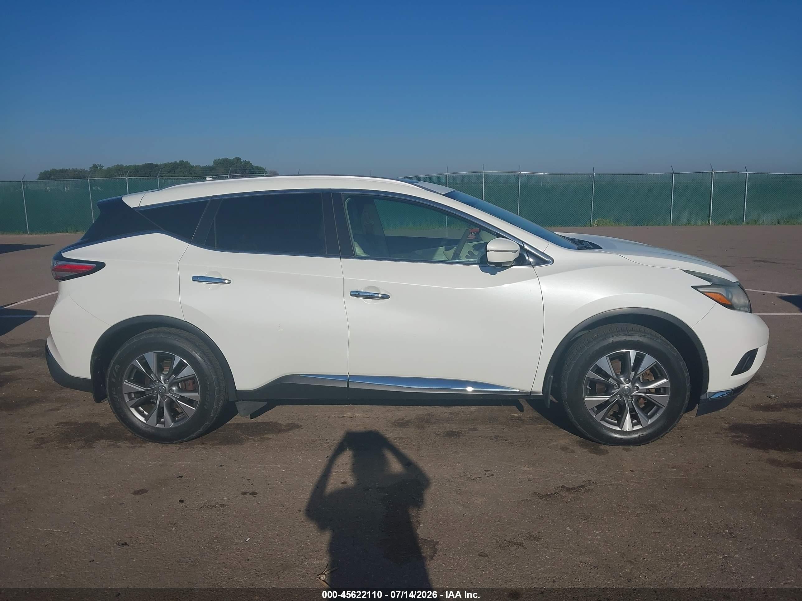 2015 Nissan Murano   White vin: 5N1AZ2MH2FN277472