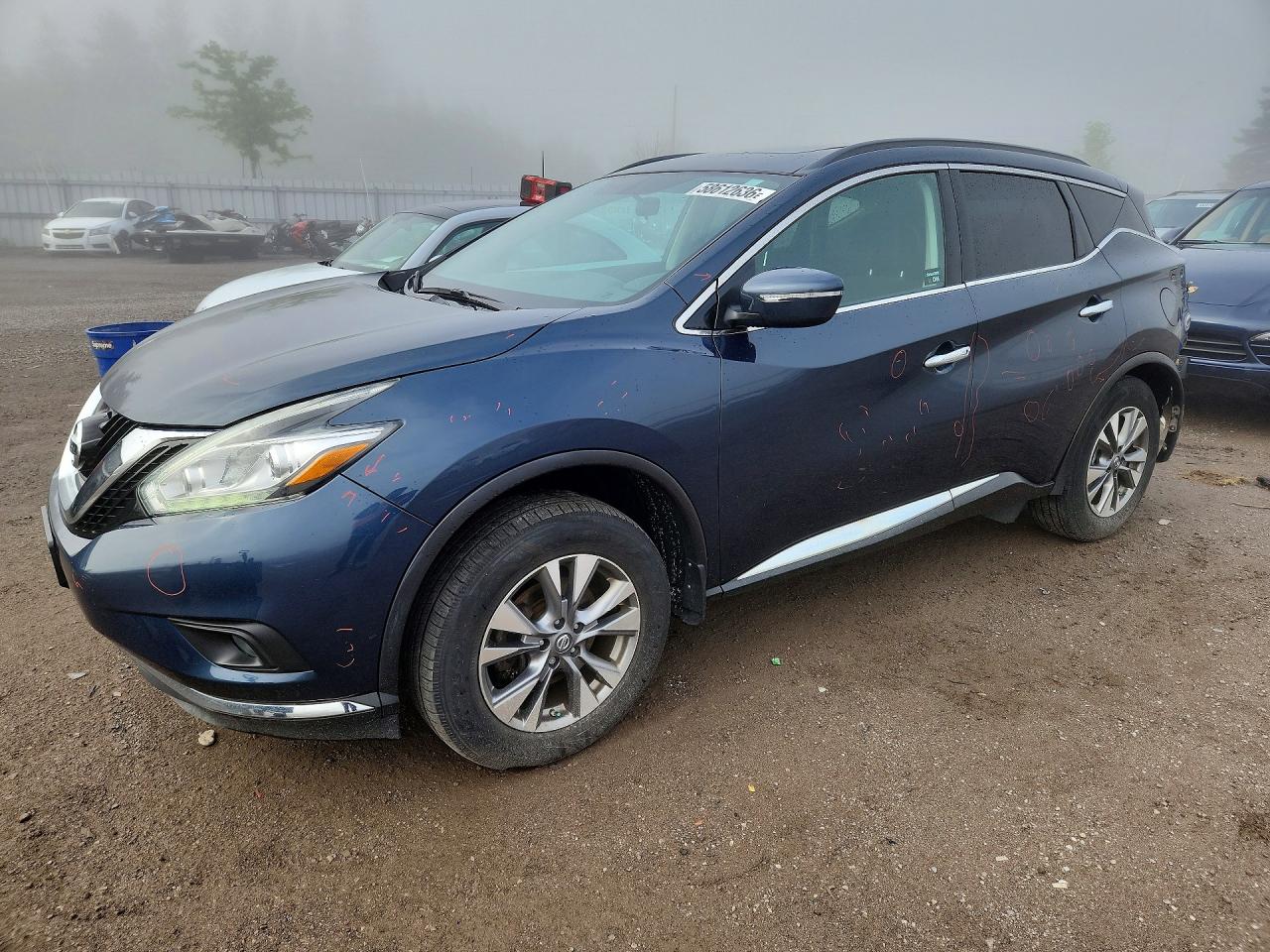 2015 Nissan Murano S Синий vin: 5N1AZ2MH2FN284809