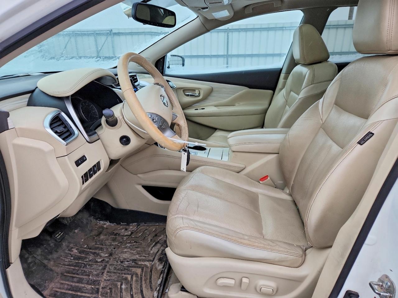 2015 Nissan Murano Platinum White vin: 5N1AZ2MH3FN214140