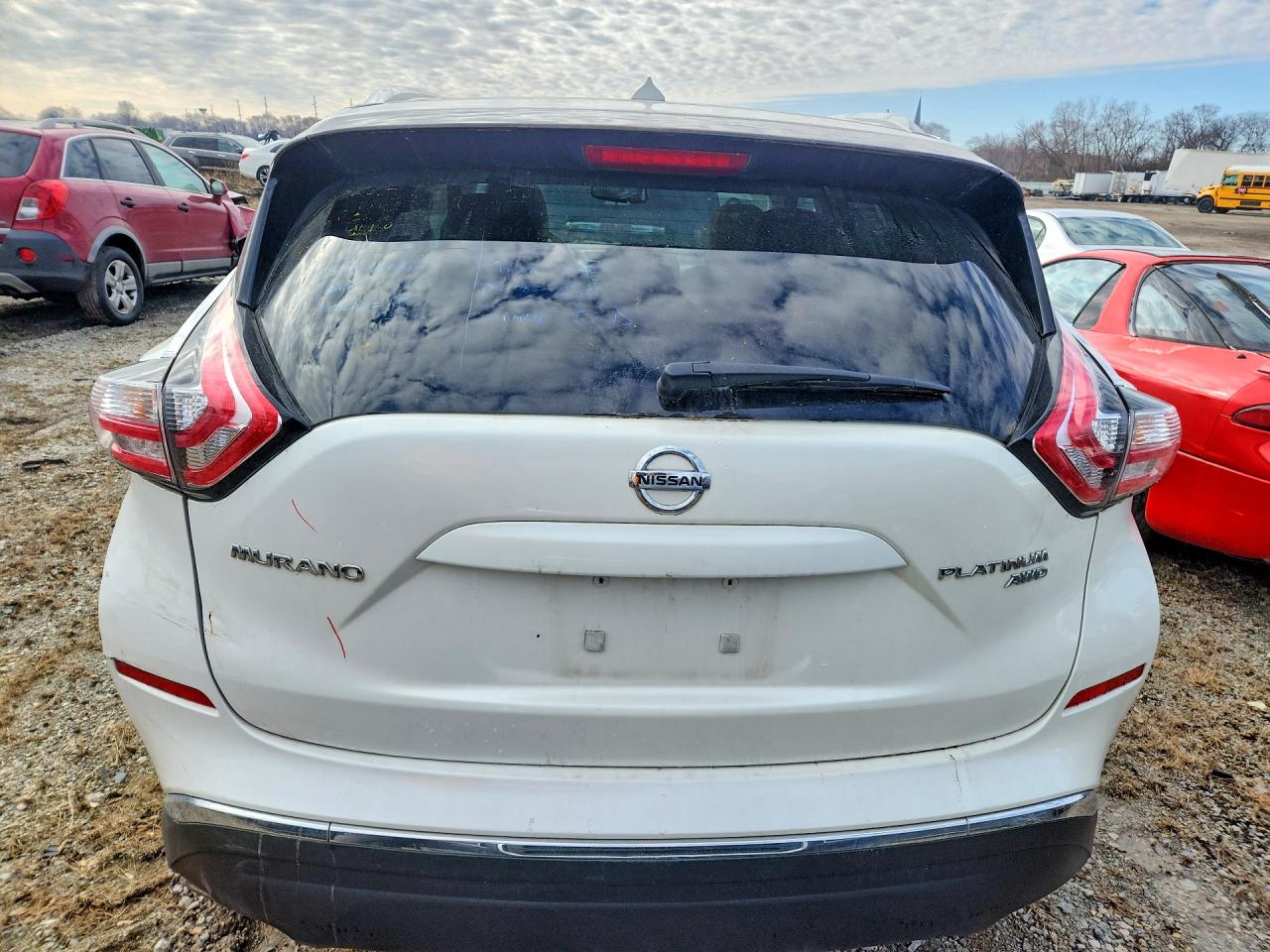 2015 Nissan Murano Platinum White vin: 5N1AZ2MH3FN214140