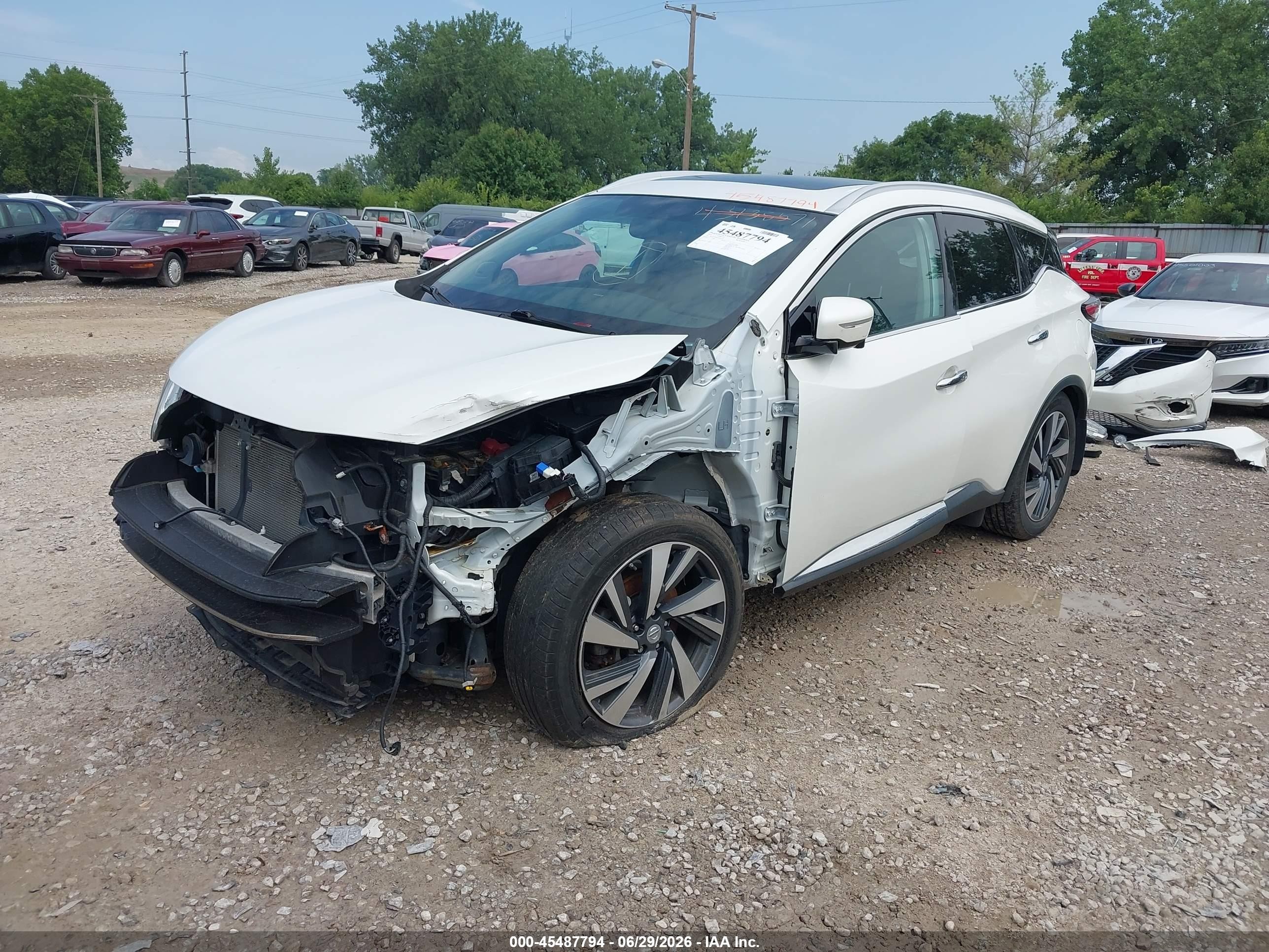 2015 Nissan Murano Platinum White vin: 5N1AZ2MH3FN221671