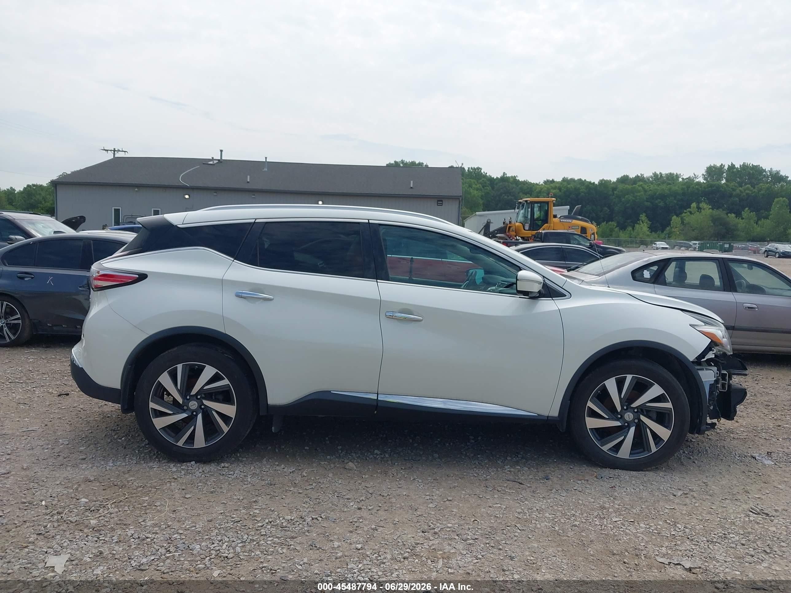 2015 Nissan Murano Platinum White vin: 5N1AZ2MH3FN221671
