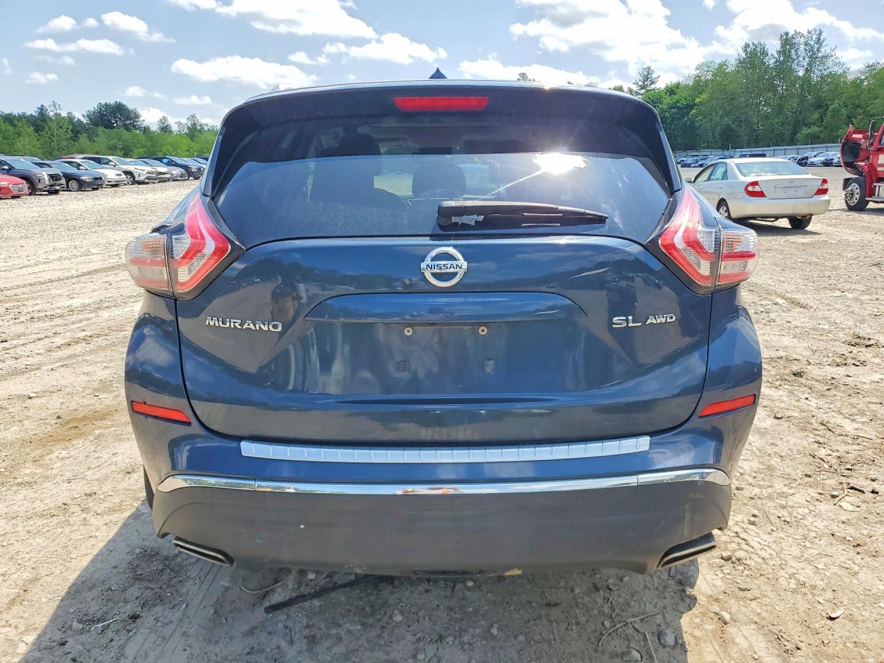 2015 Nissan Murano Sl Blue vin: 5N1AZ2MH3FN226241