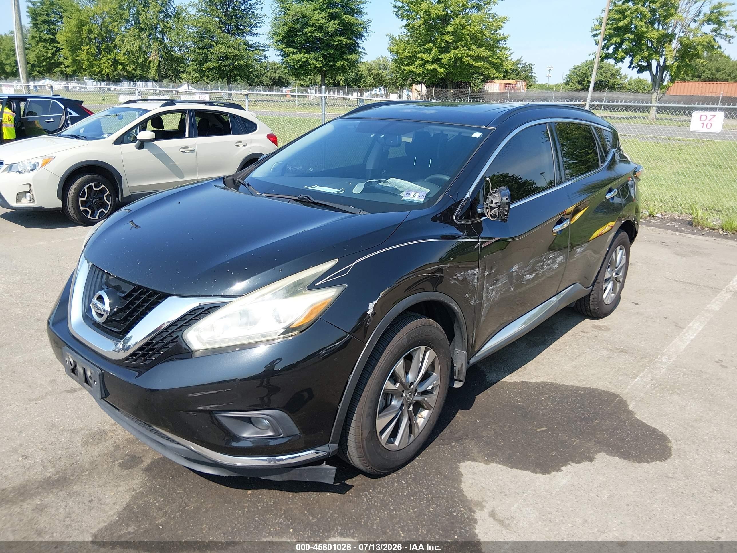 2015 Nissan Murano Sv Black vin: 5N1AZ2MH3FN226921