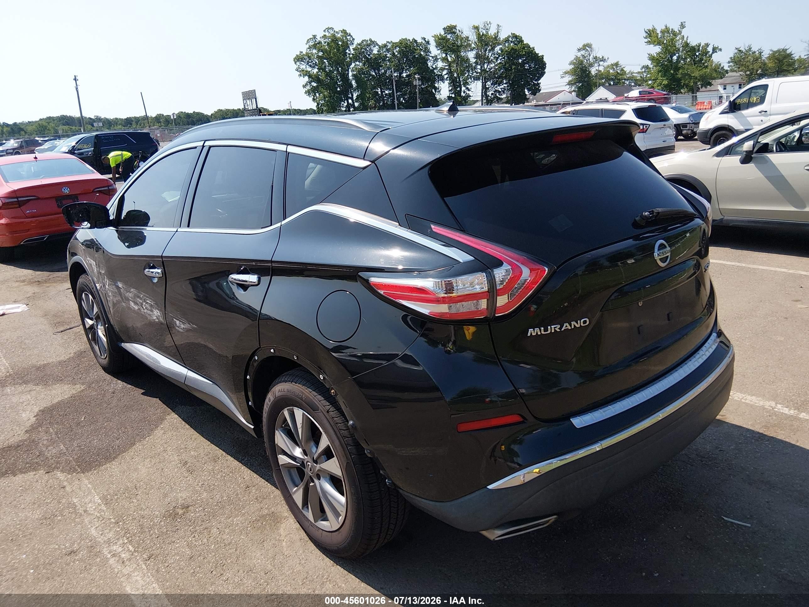 2015 Nissan Murano Sv Black vin: 5N1AZ2MH3FN226921