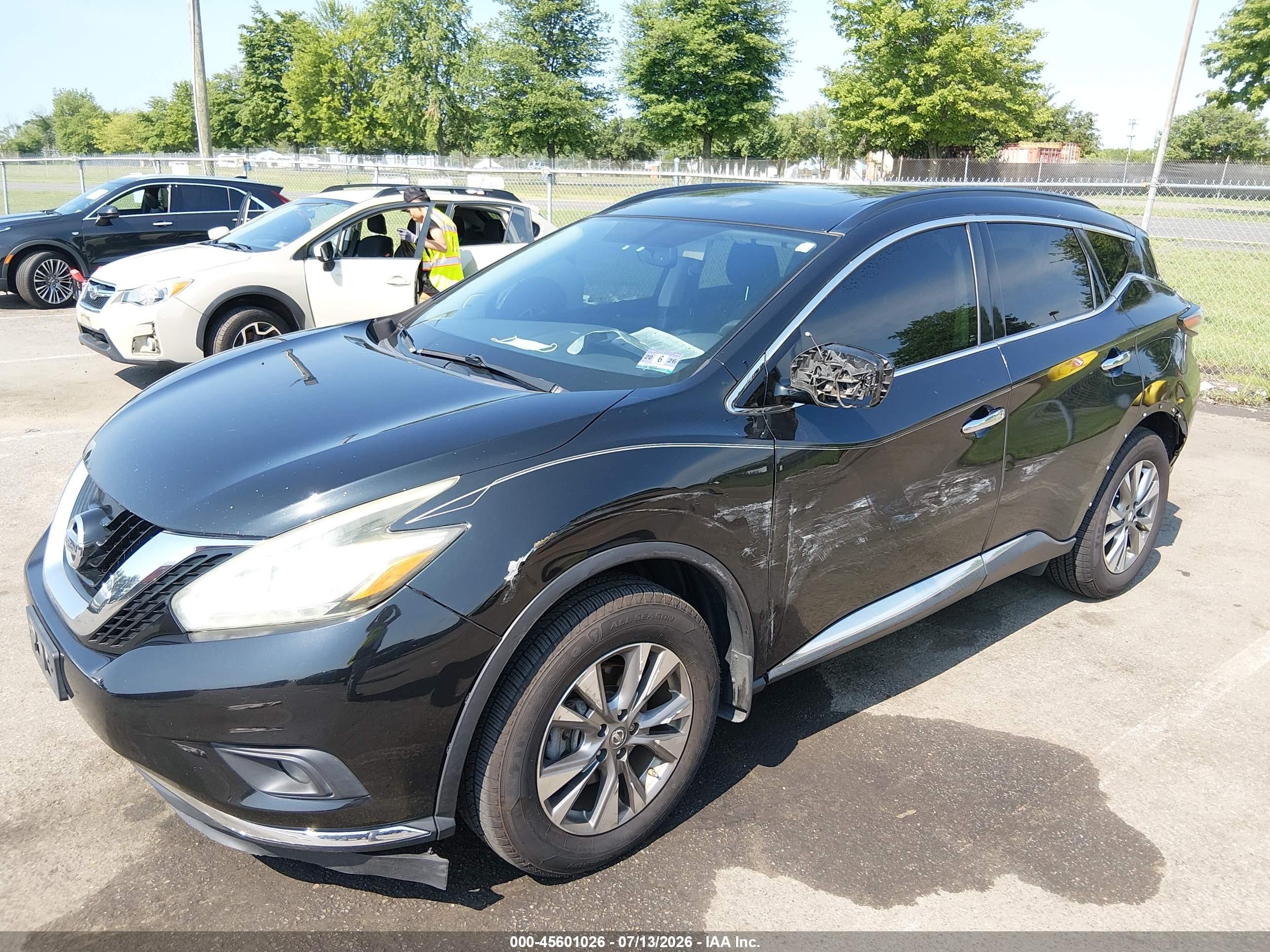 2015 Nissan Murano Sv Black vin: 5N1AZ2MH3FN226921