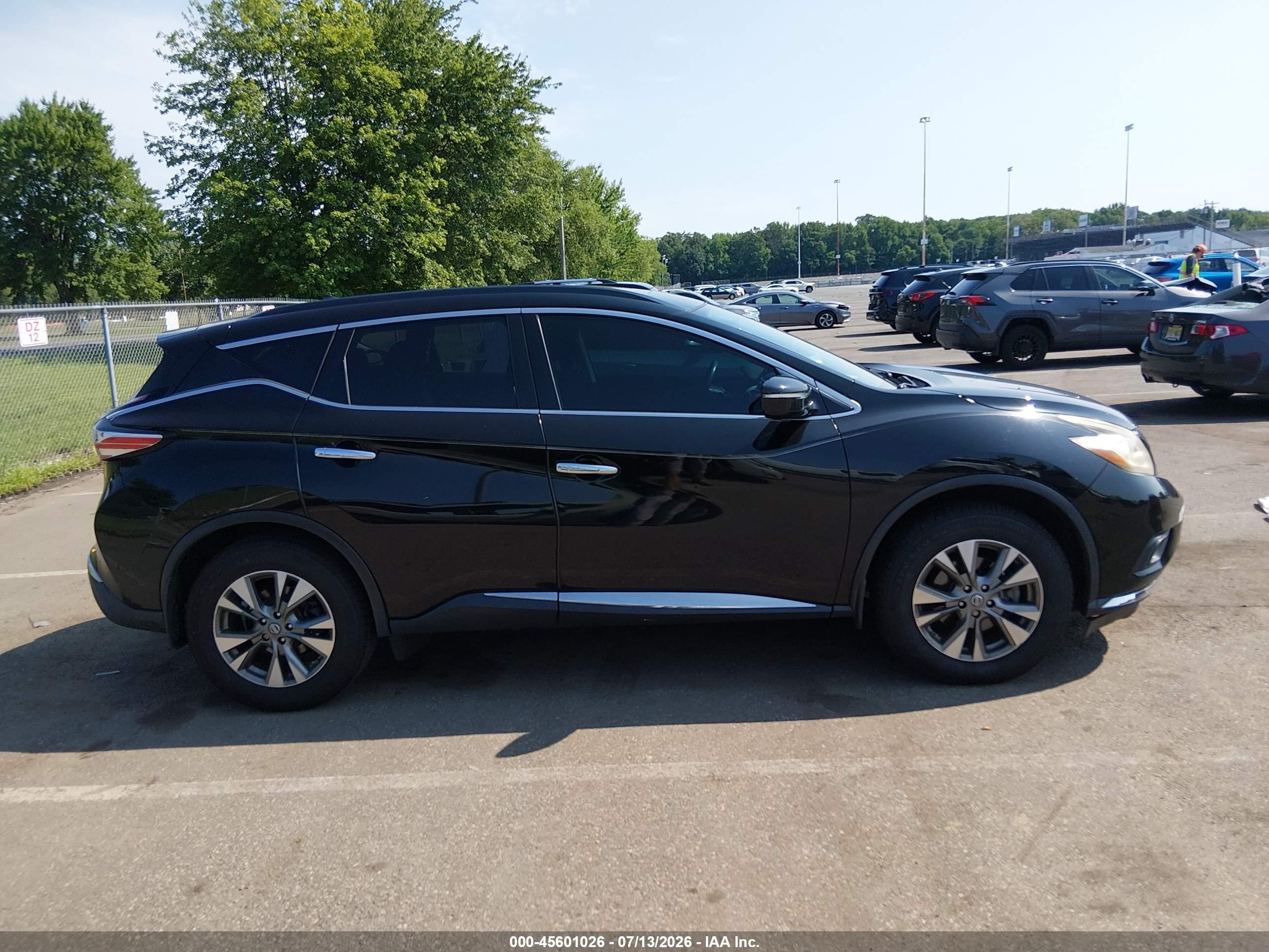 2015 Nissan Murano Sv Black vin: 5N1AZ2MH3FN226921