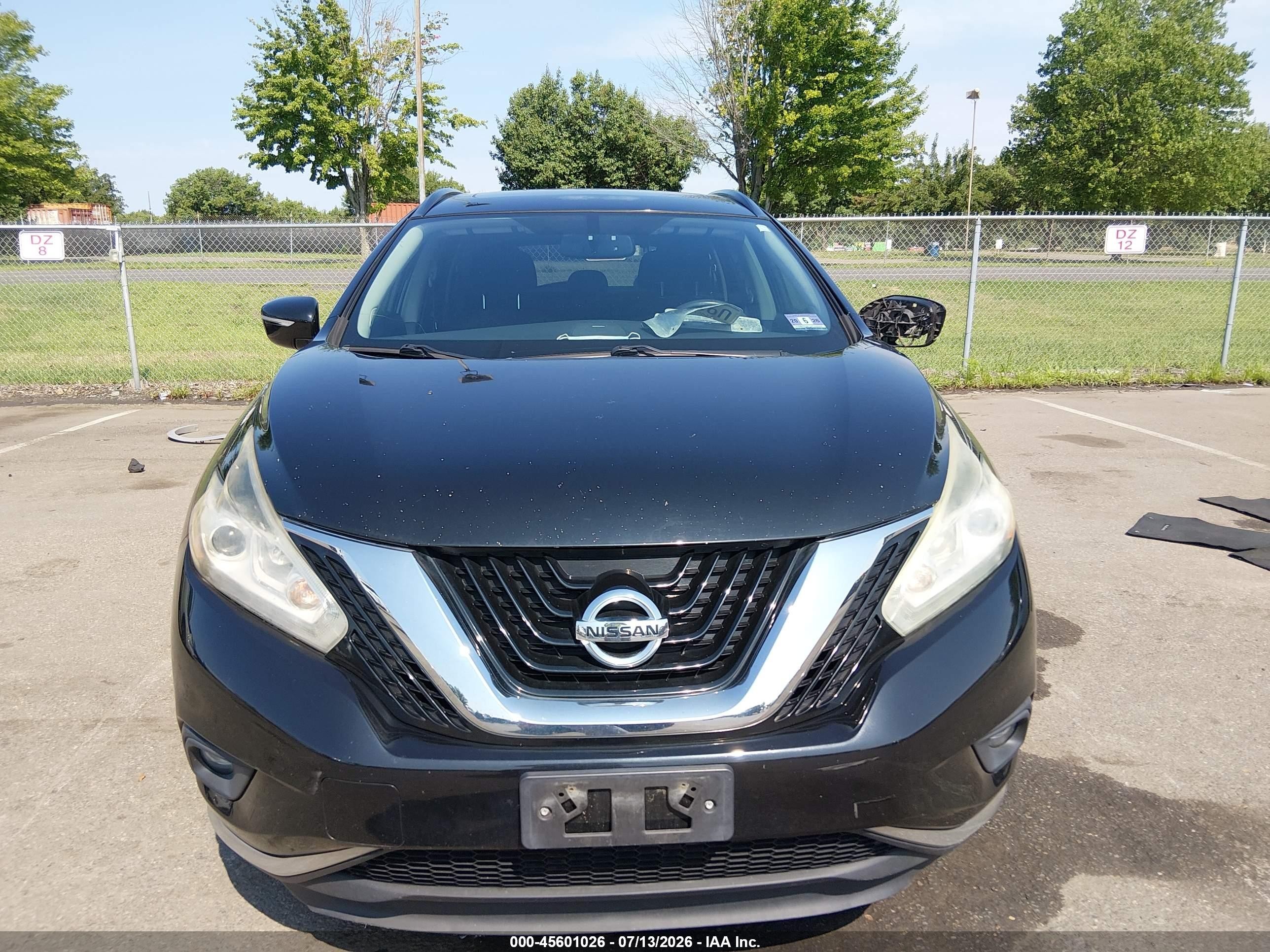 2015 Nissan Murano Sv Black vin: 5N1AZ2MH3FN226921