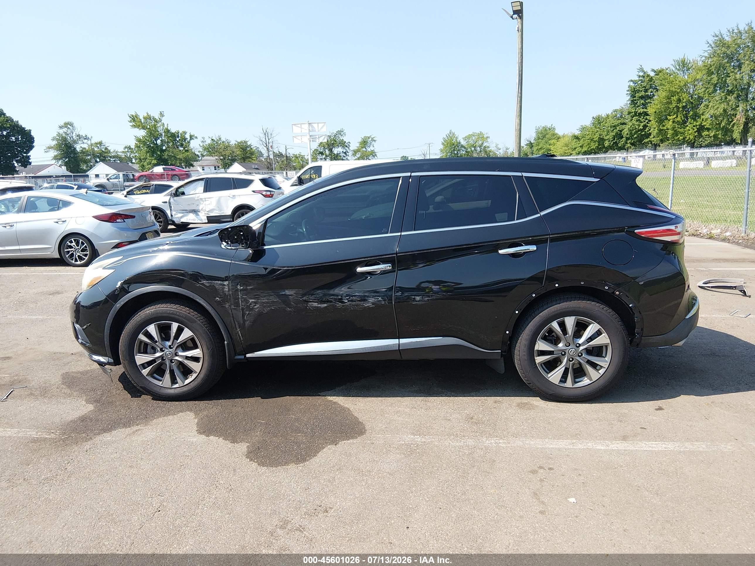2015 Nissan Murano Sv Black vin: 5N1AZ2MH3FN226921