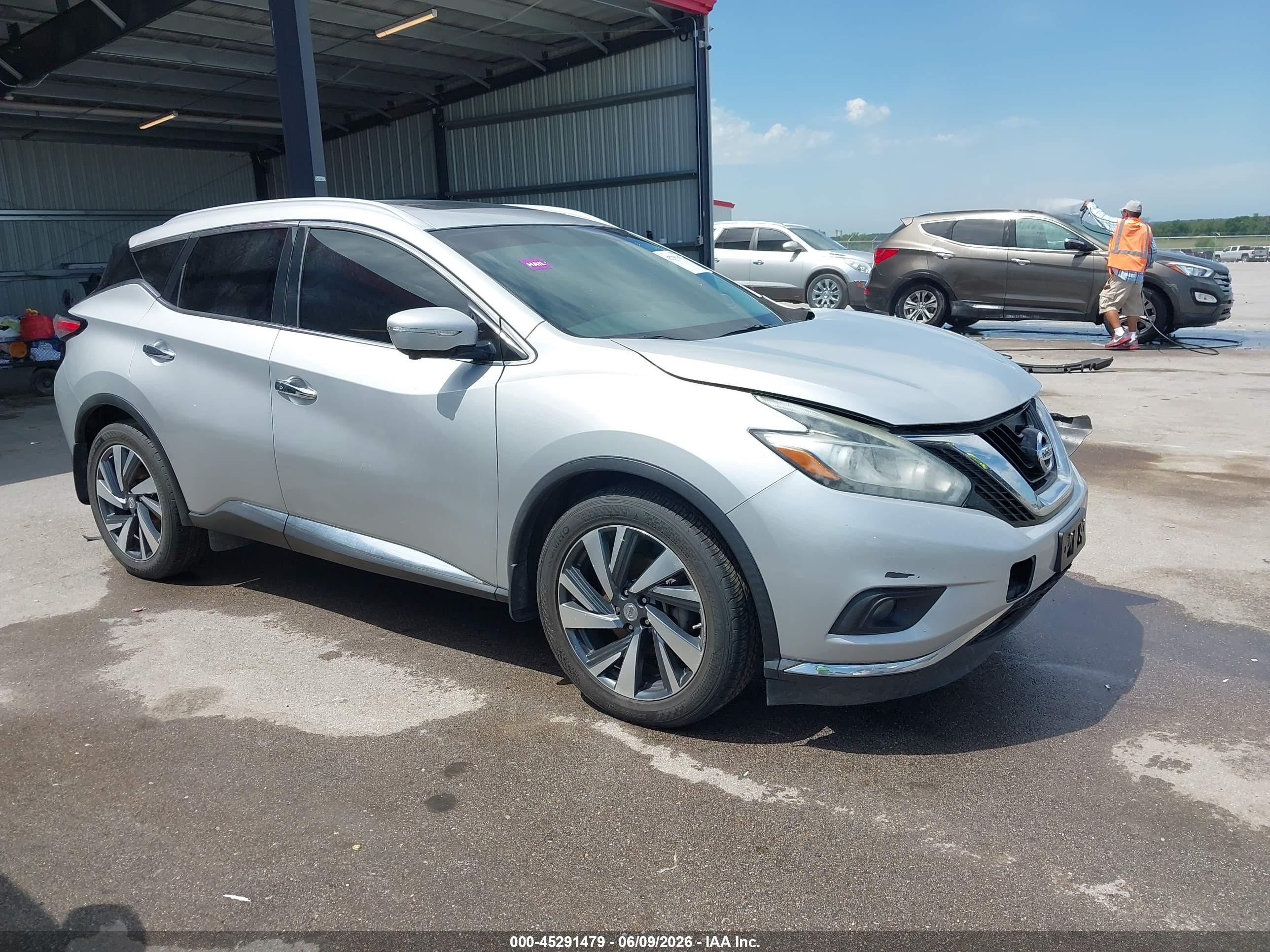 2015 Nissan Murano Platinum Silver vin: 5N1AZ2MH3FN227938