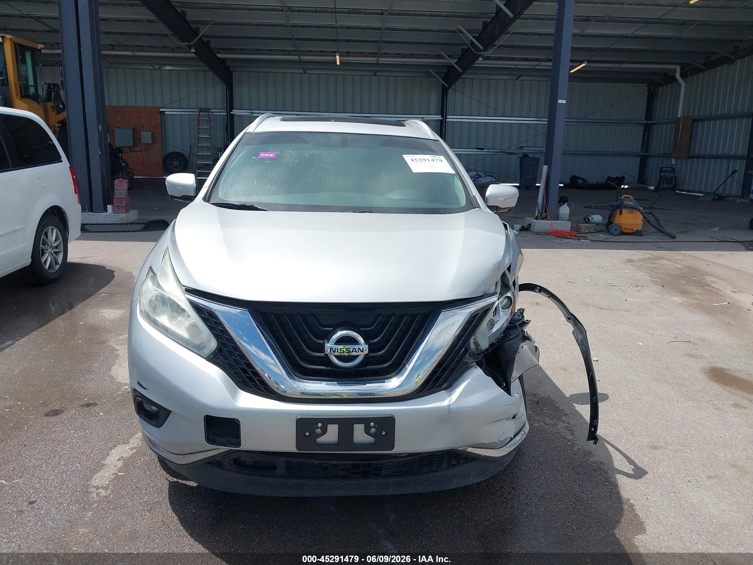 2015 Nissan Murano Platinum Серебряный vin: 5N1AZ2MH3FN227938