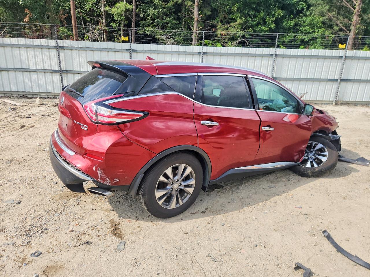 2015 Nissan Murano Platinum Бордовый vin: 5N1AZ2MH3FN233657