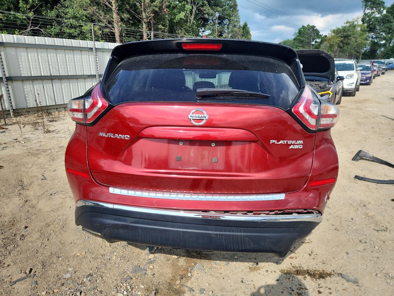 2015 Nissan Murano Platinum Бордовый vin: 5N1AZ2MH3FN233657