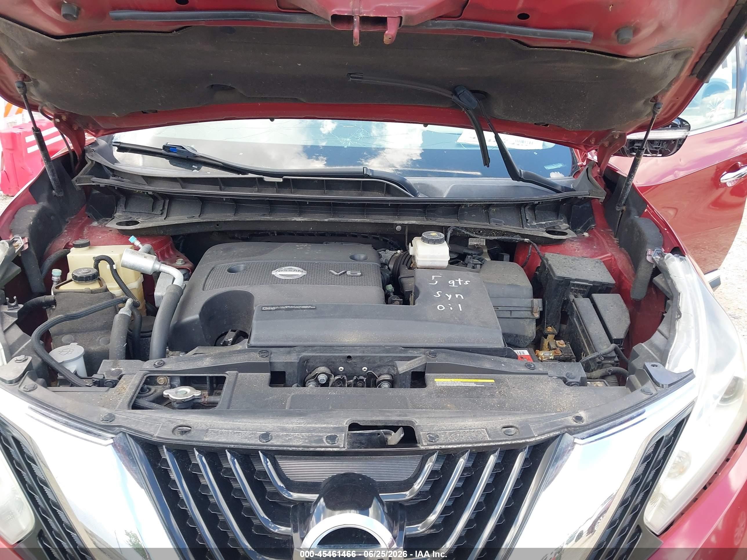 2015 Nissan Murano Sv Red vin: 5N1AZ2MH3FN240267