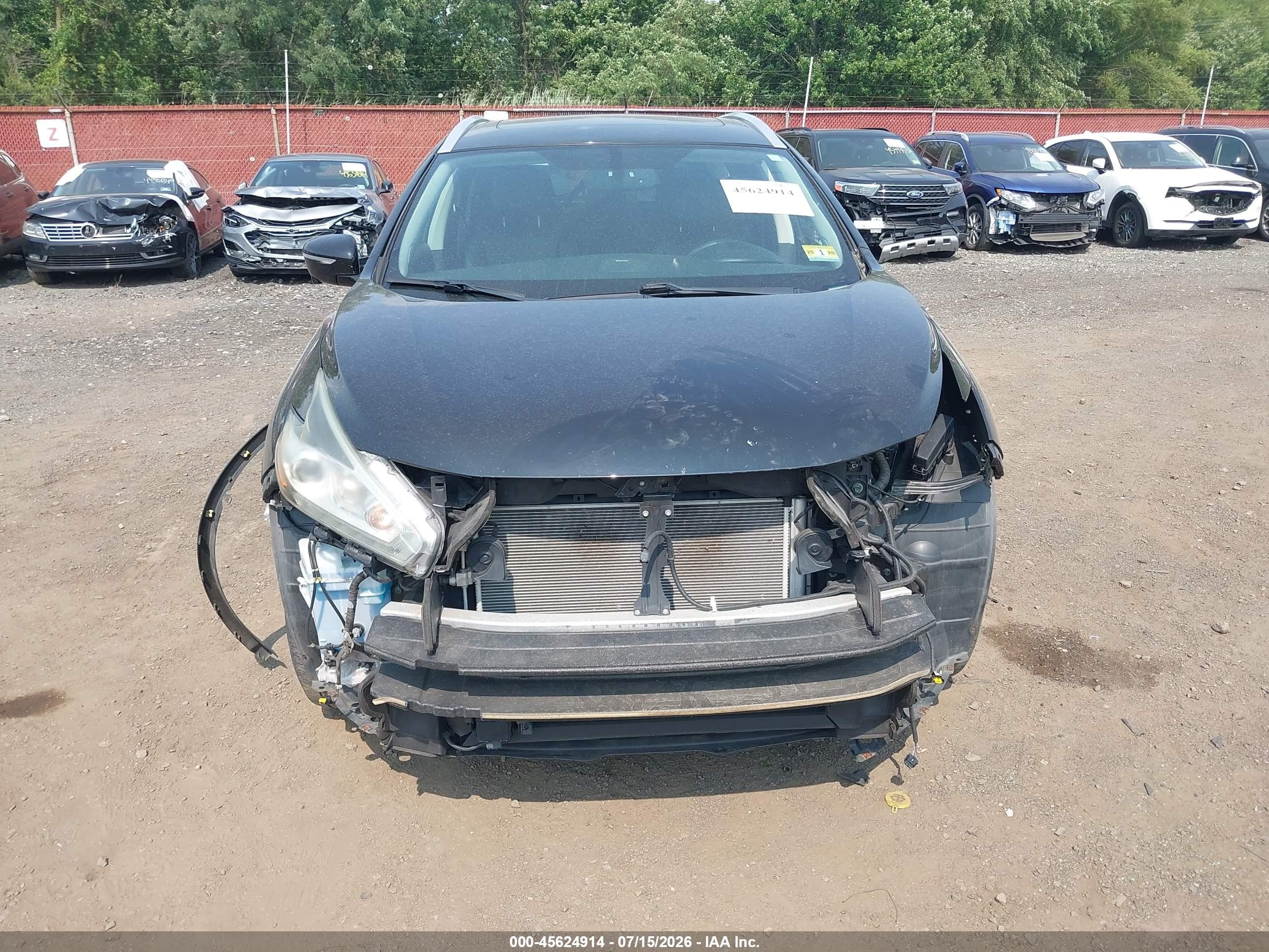 2015 Nissan Murano Sl Black vin: 5N1AZ2MH3FN243279