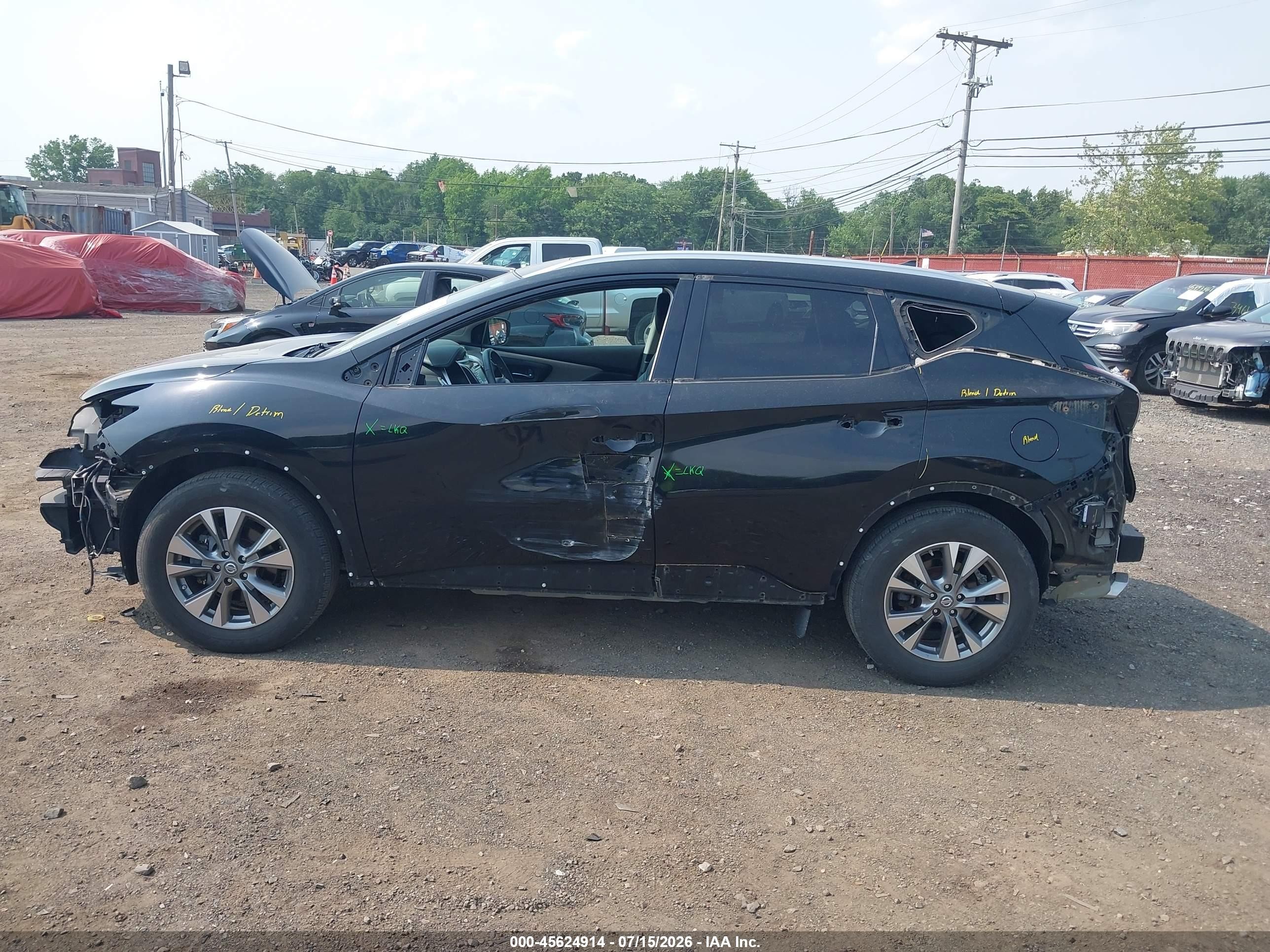 2015 Nissan Murano Sl Black vin: 5N1AZ2MH3FN243279