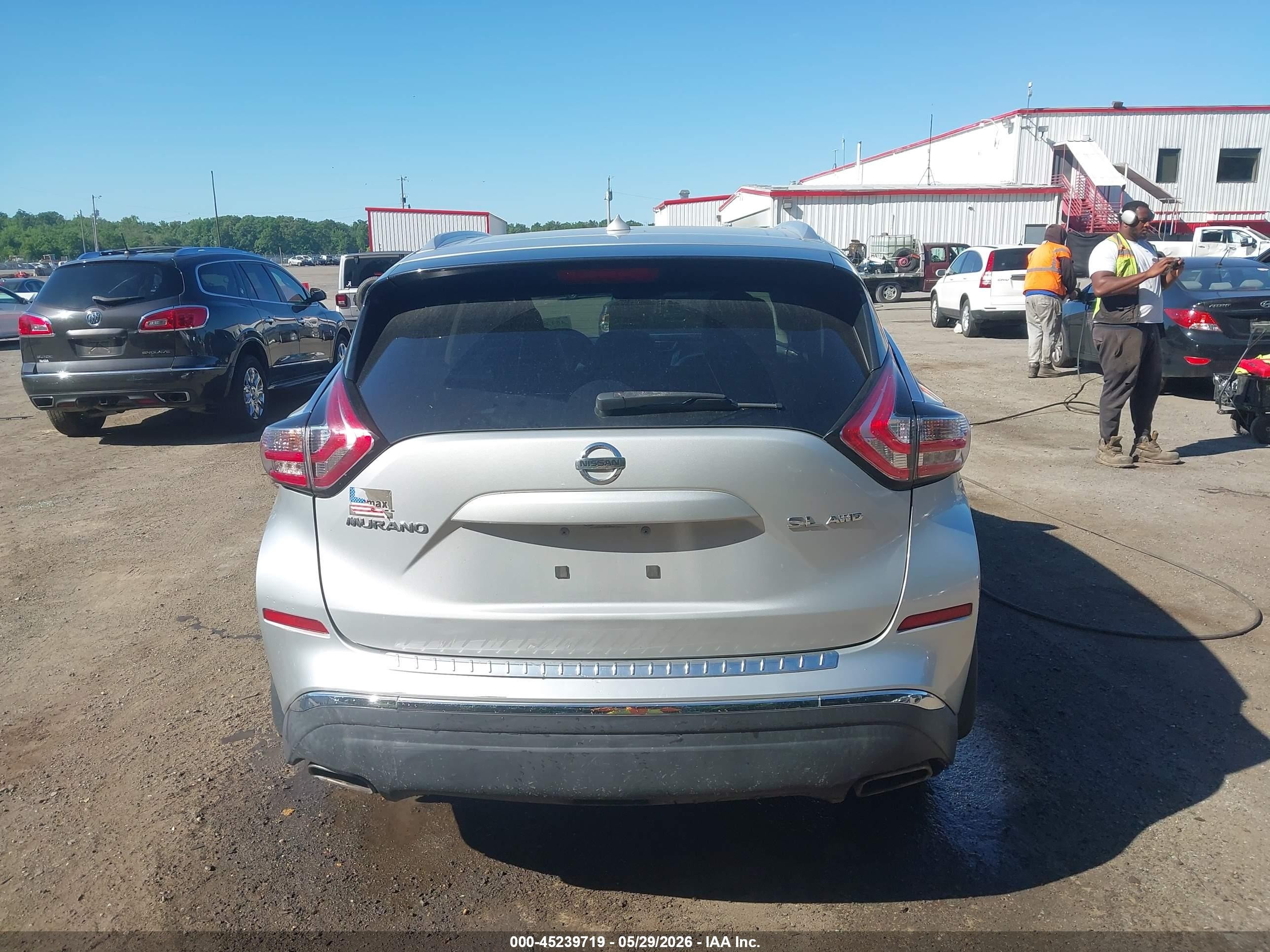 2015 Nissan Murano Sl Silver vin: 5N1AZ2MH3FN244237