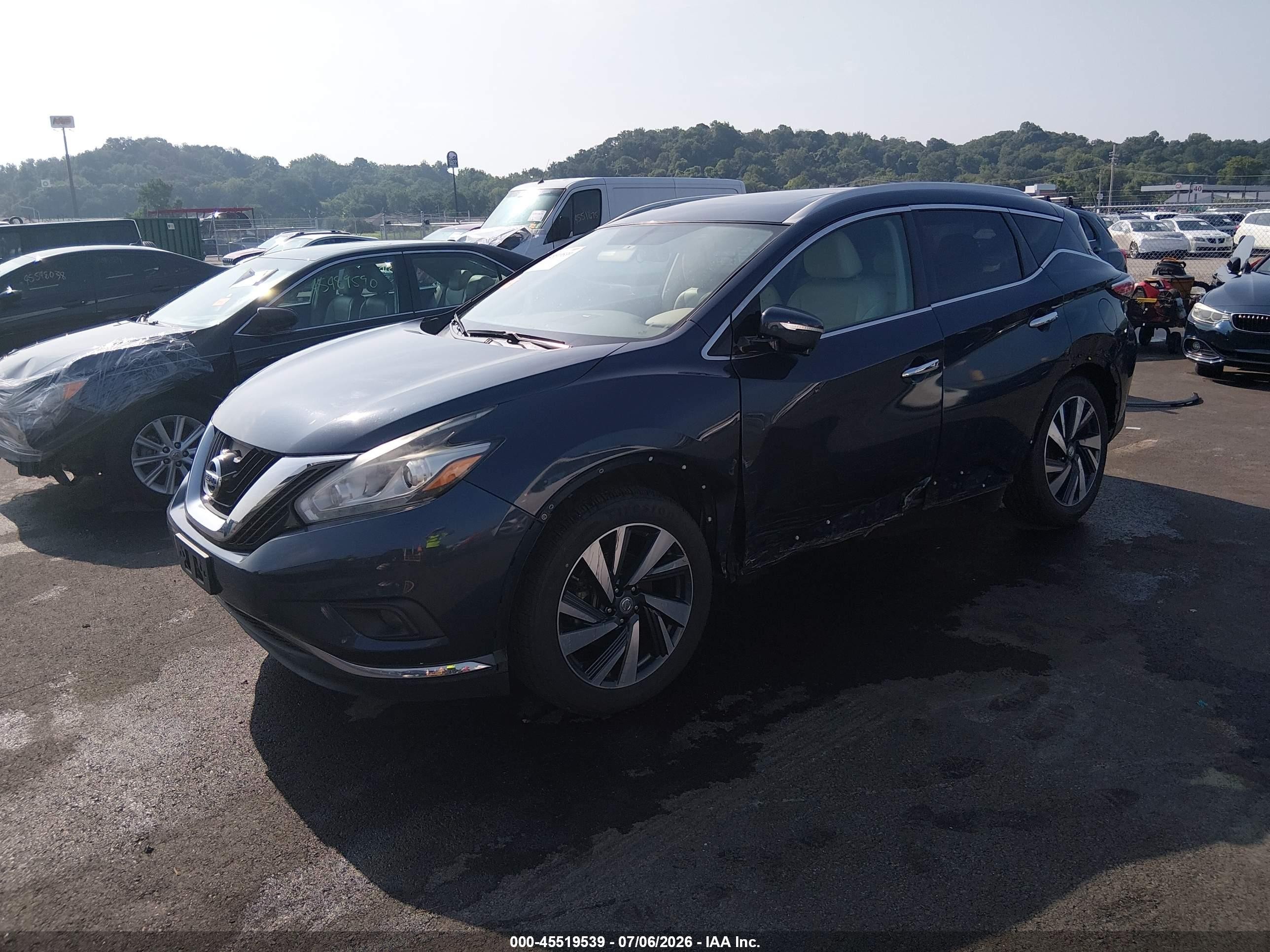 2015 Nissan Murano Platinum Blue vin: 5N1AZ2MH3FN250474