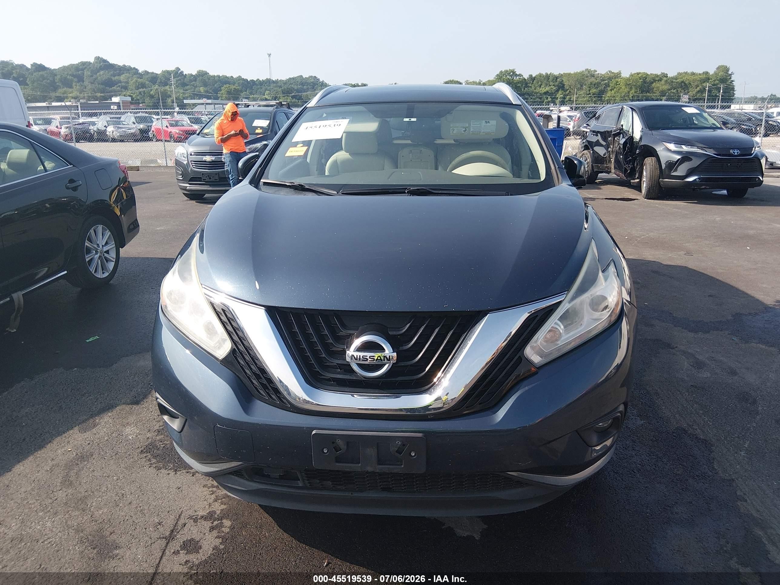 2015 Nissan Murano Platinum Blue vin: 5N1AZ2MH3FN250474