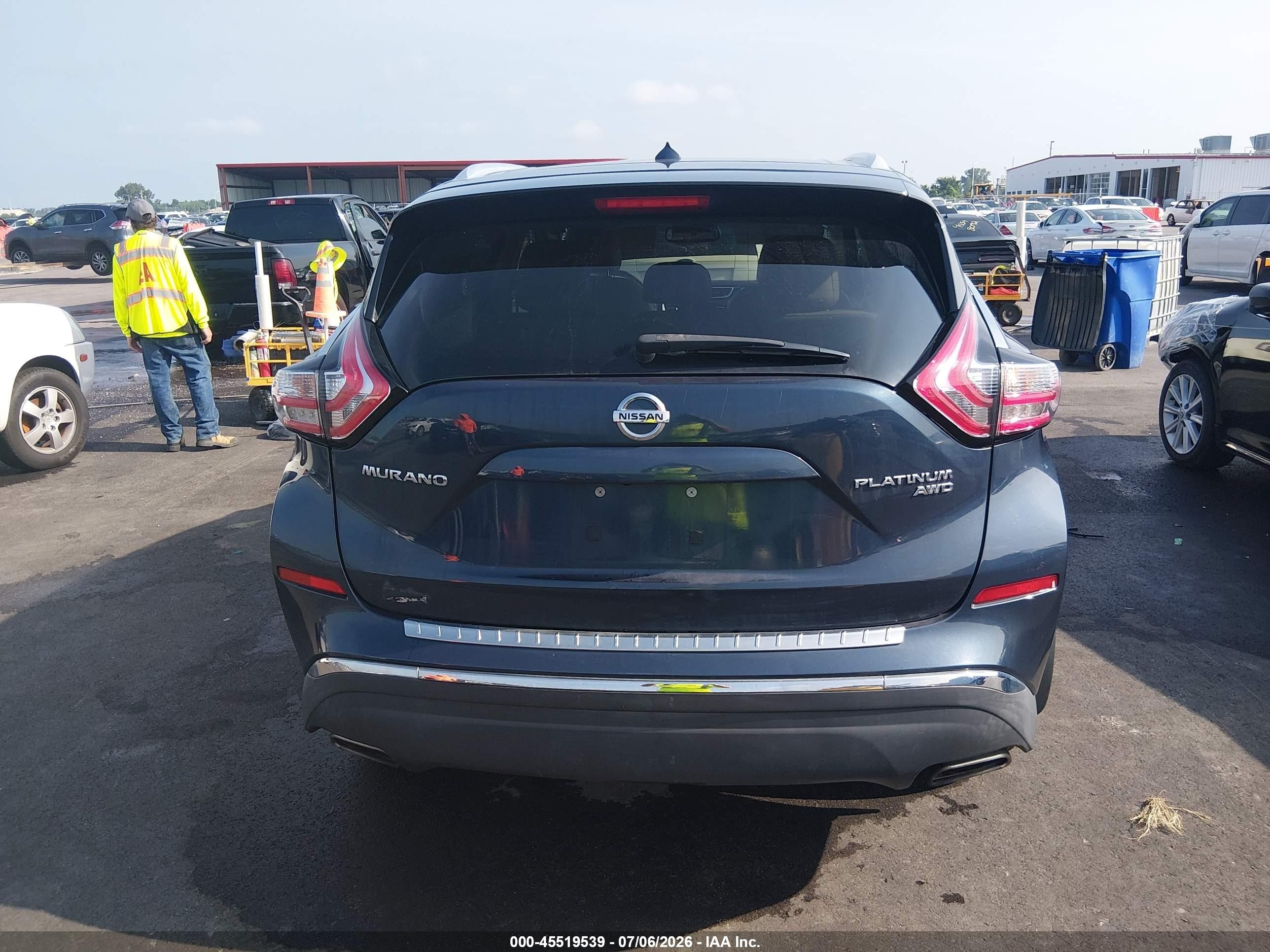 2015 Nissan Murano Platinum Blue vin: 5N1AZ2MH3FN250474