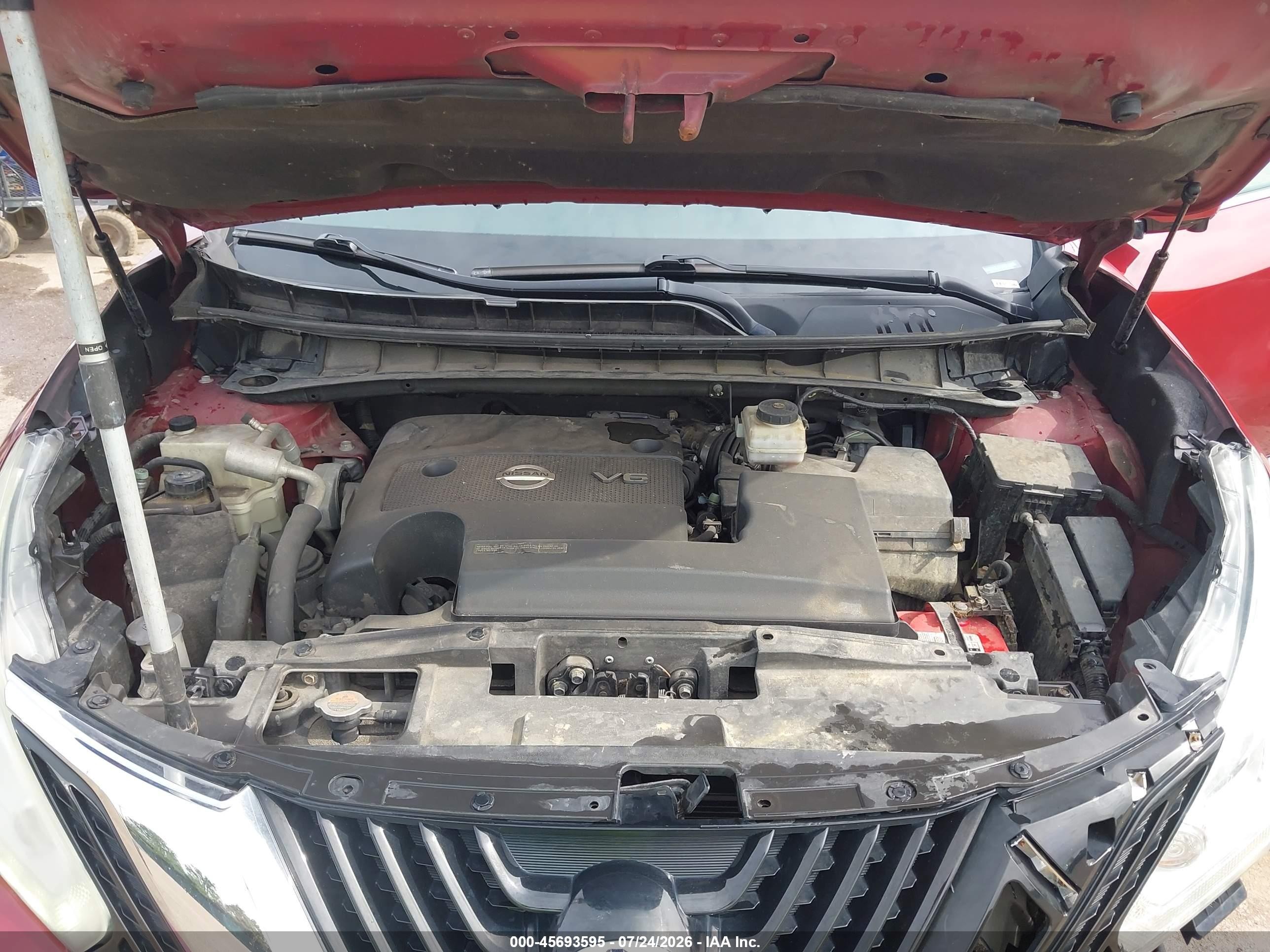 2015 Nissan Murano Sl Red vin: 5N1AZ2MH3FN254749