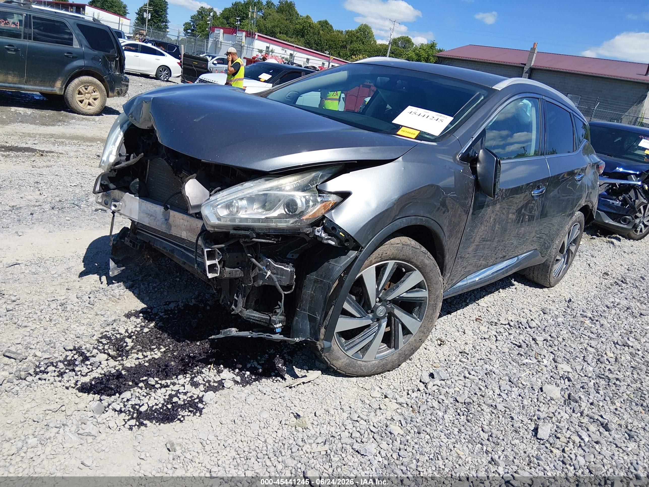 2015 Nissan Murano Platinum Серый vin: 5N1AZ2MH3FN262771