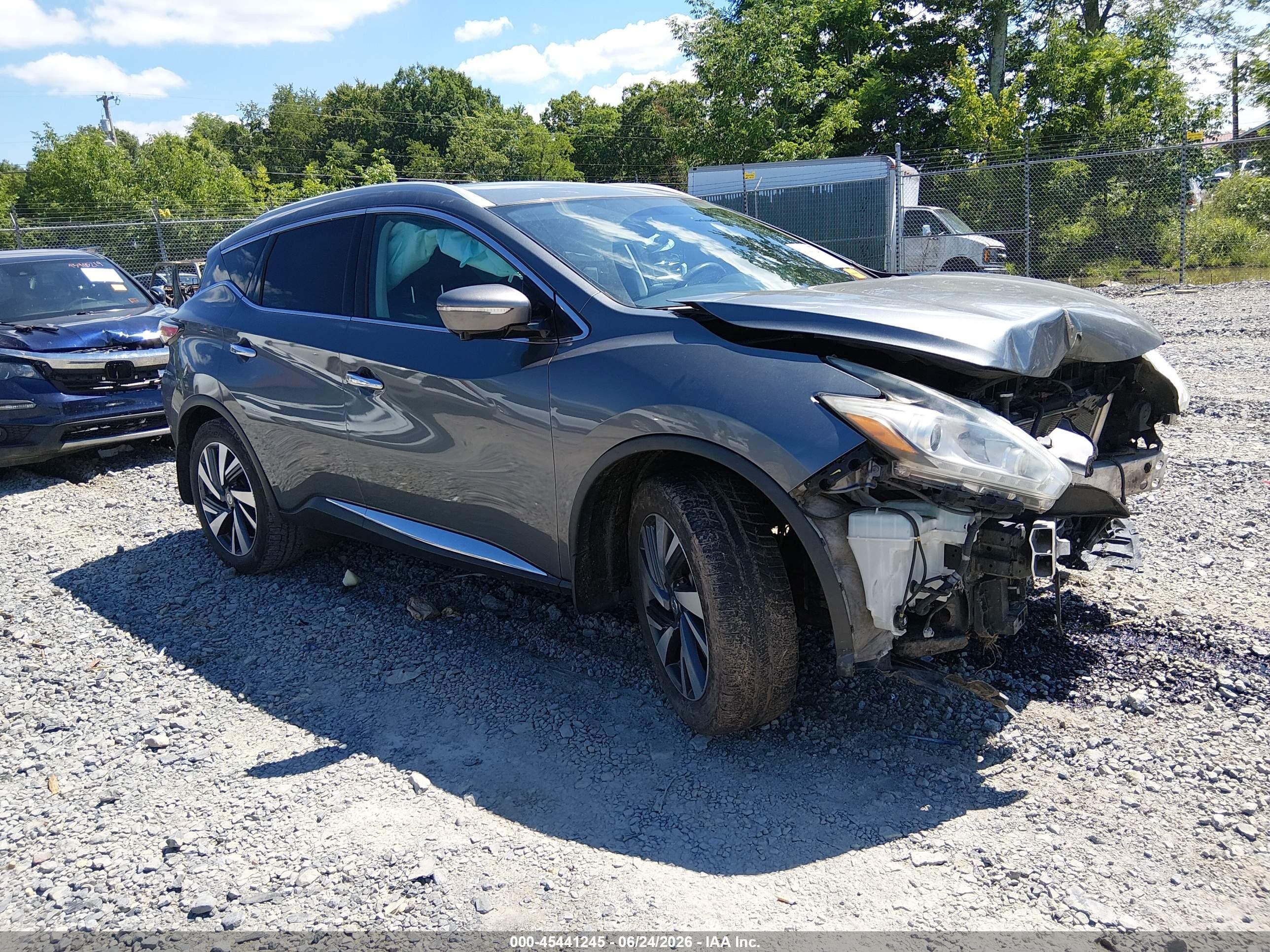 2015 Nissan Murano Platinum Серый vin: 5N1AZ2MH3FN262771