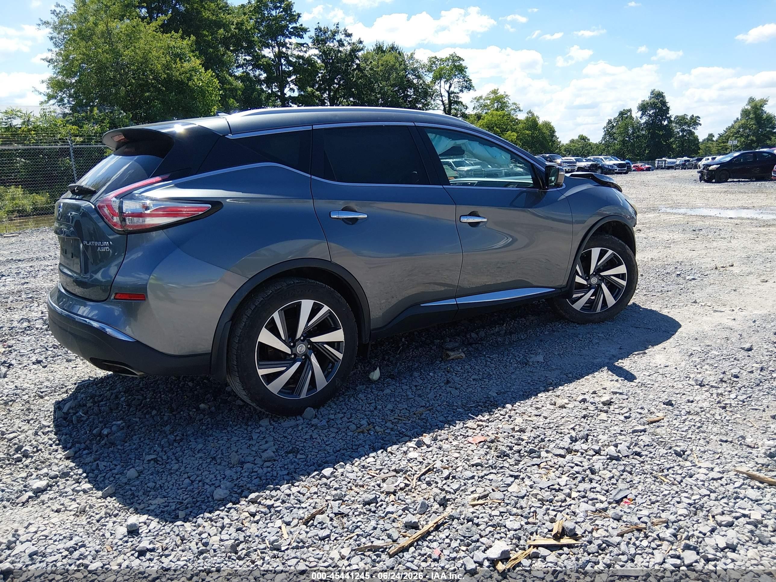 2015 Nissan Murano Platinum Серый vin: 5N1AZ2MH3FN262771