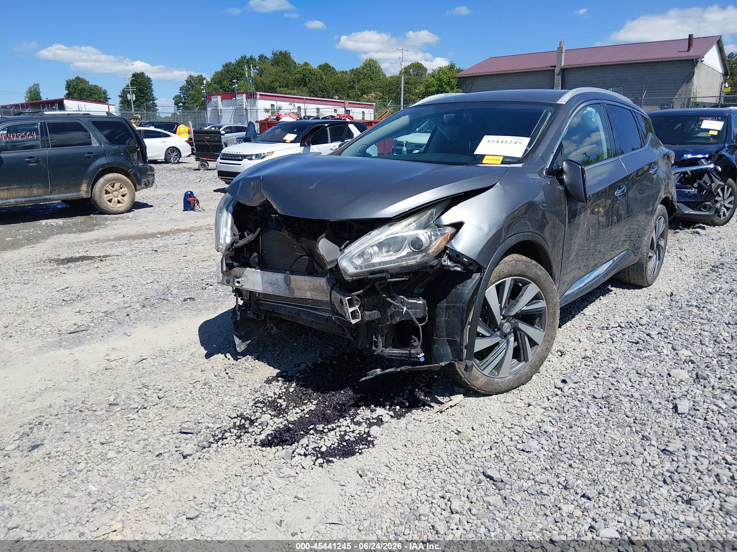 2015 Nissan Murano Platinum Серый vin: 5N1AZ2MH3FN262771
