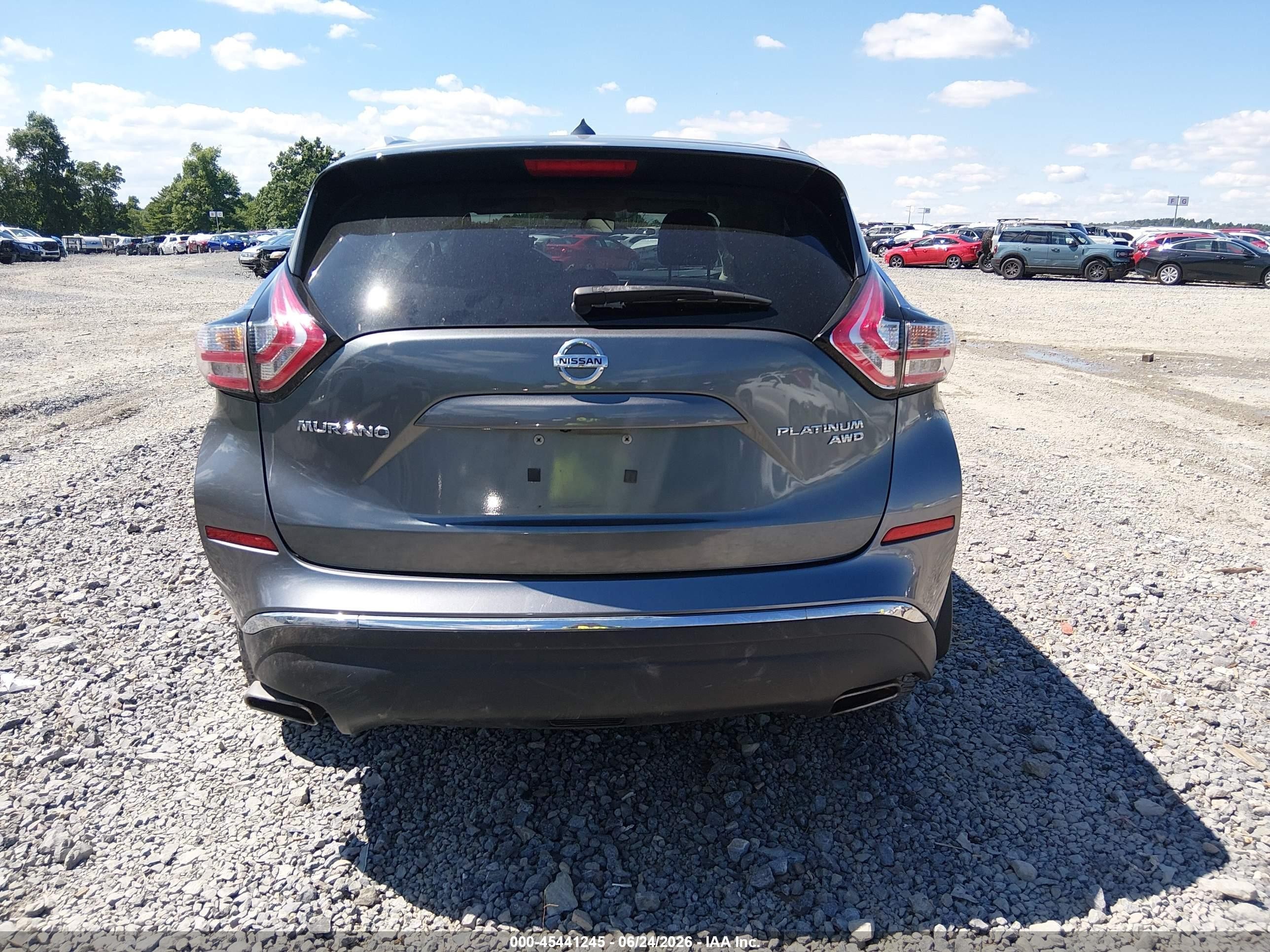 2015 Nissan Murano Platinum Серый vin: 5N1AZ2MH3FN262771