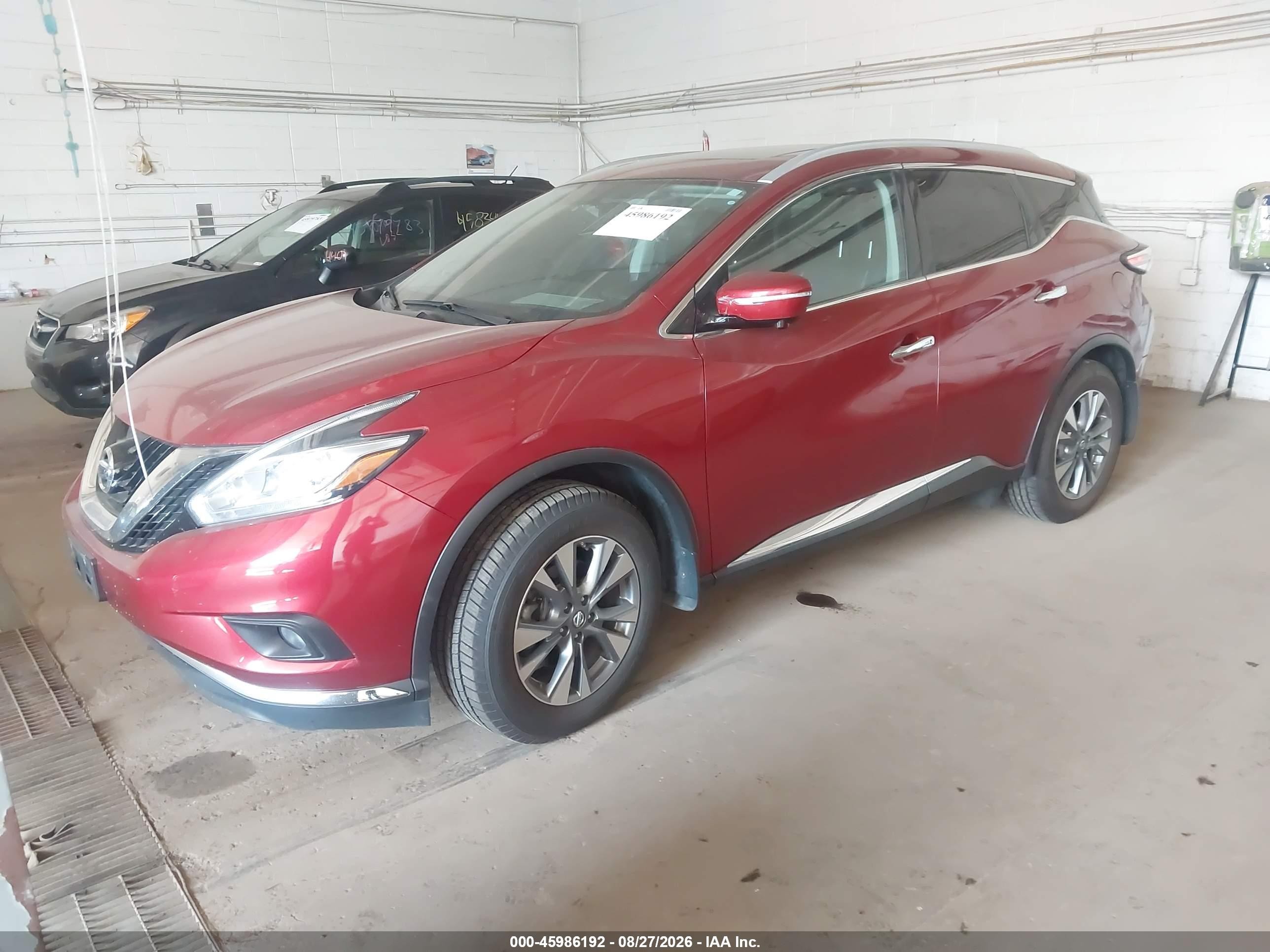 2015 Nissan Murano Sl Red vin: 5N1AZ2MH3FN271194