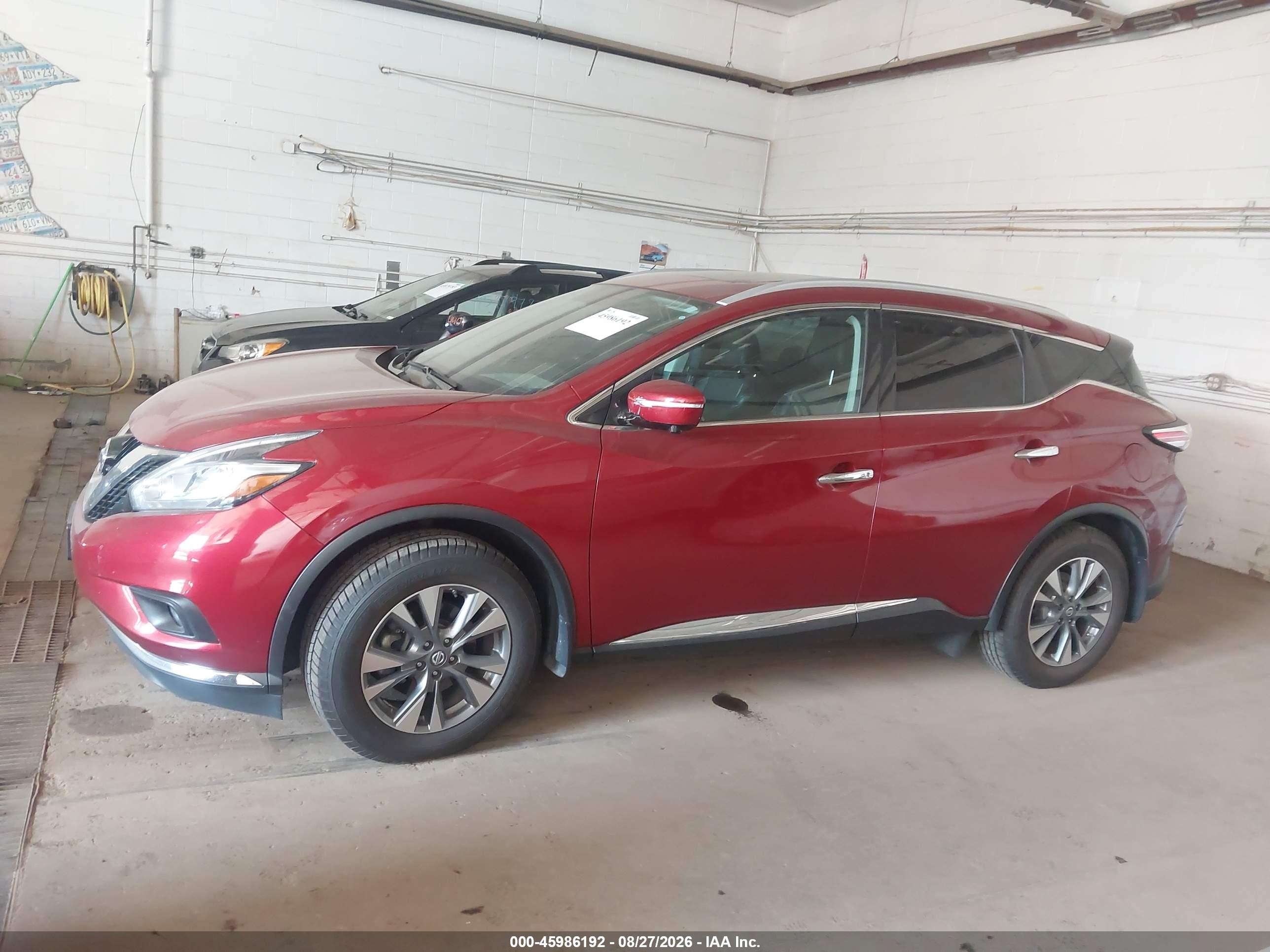 2015 Nissan Murano Sl Red vin: 5N1AZ2MH3FN271194