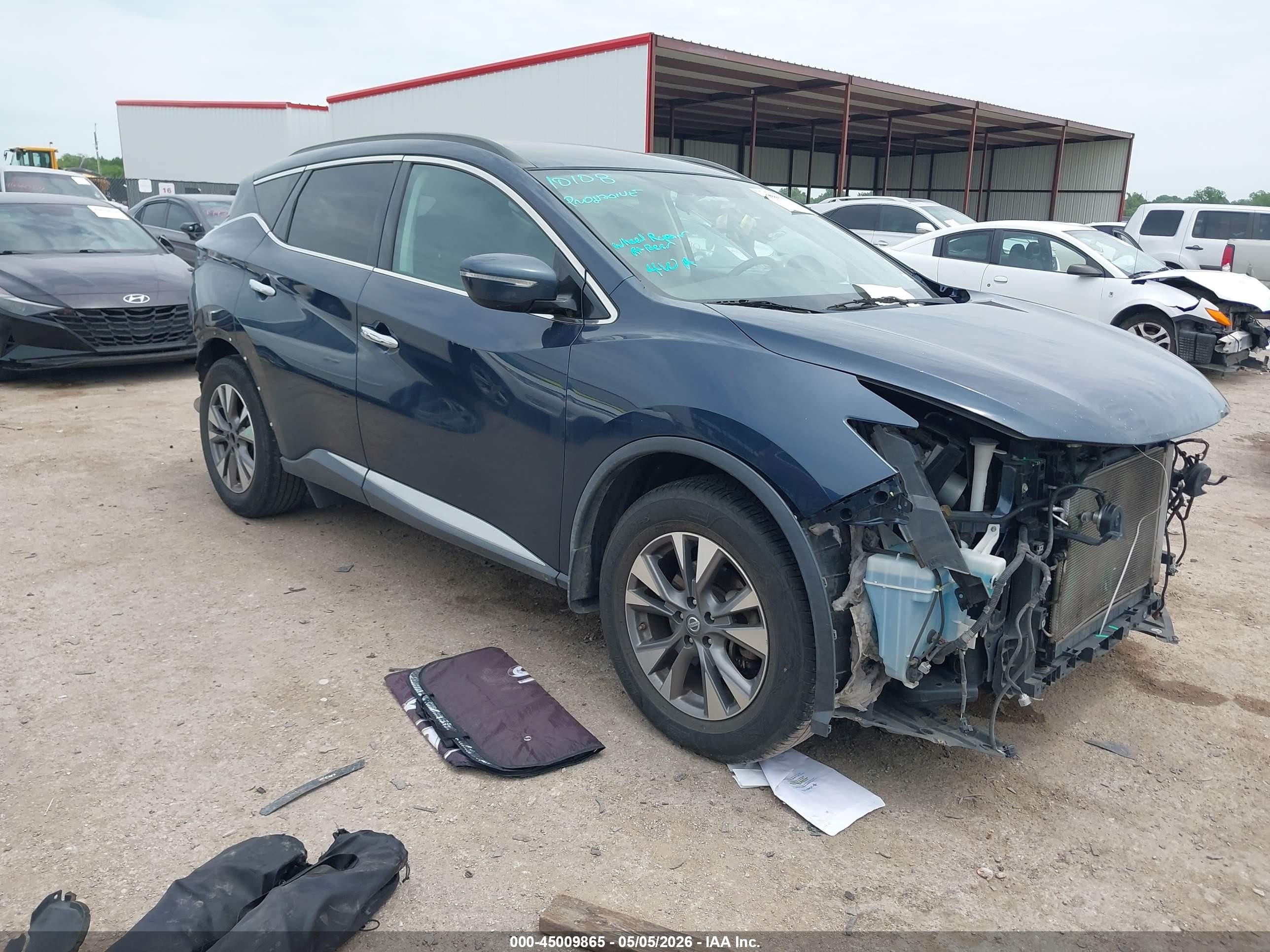 2015 Nissan Murano Sv Dark Blue vin: 5N1AZ2MH3FN272197