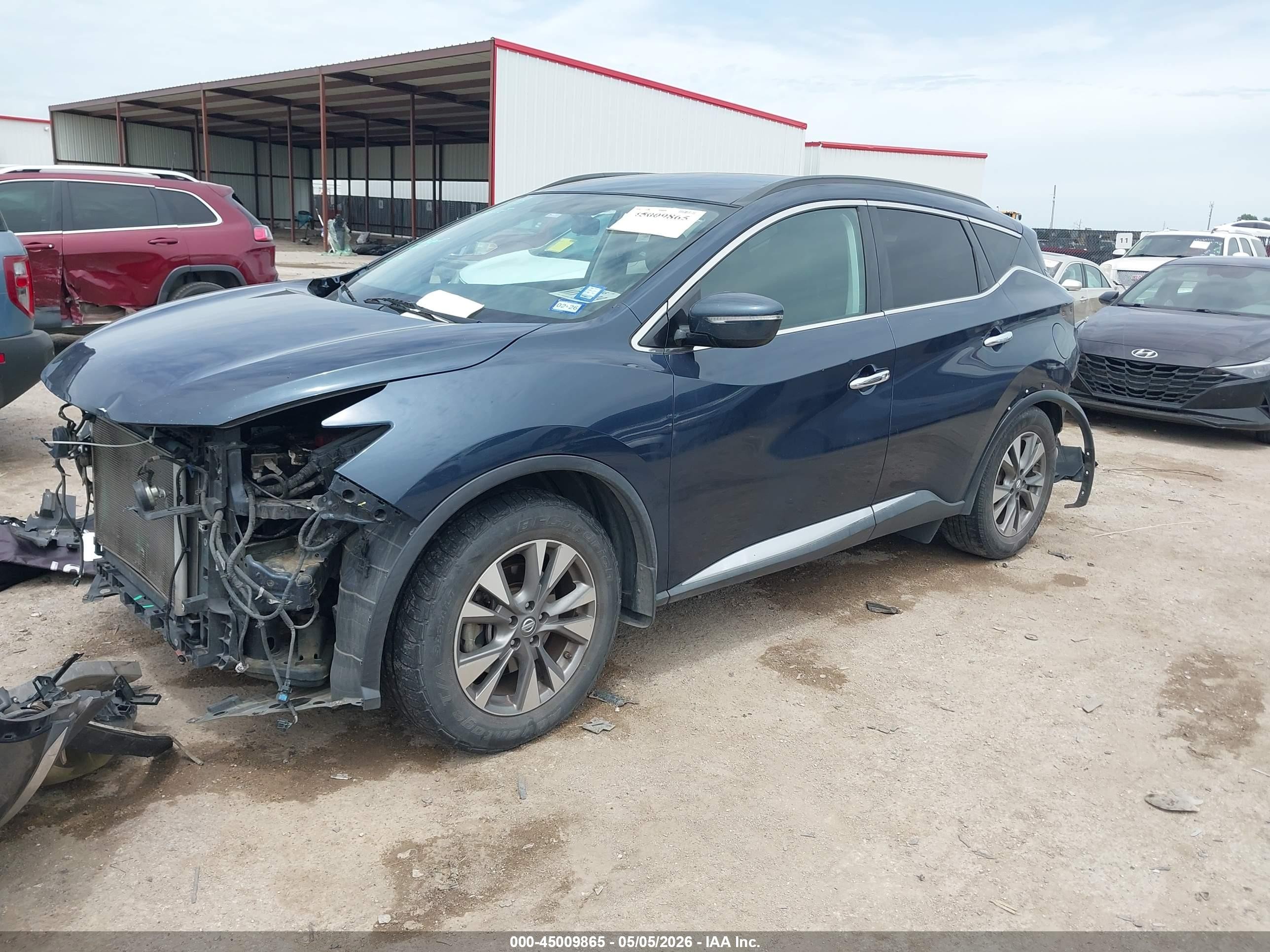 2015 Nissan Murano Sv Dark Blue vin: 5N1AZ2MH3FN272197