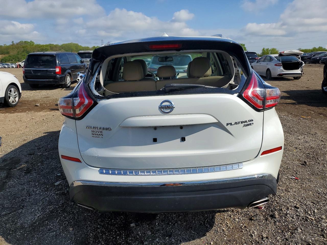 2015 Nissan Murano Platinum White vin: 5N1AZ2MH3FN282213