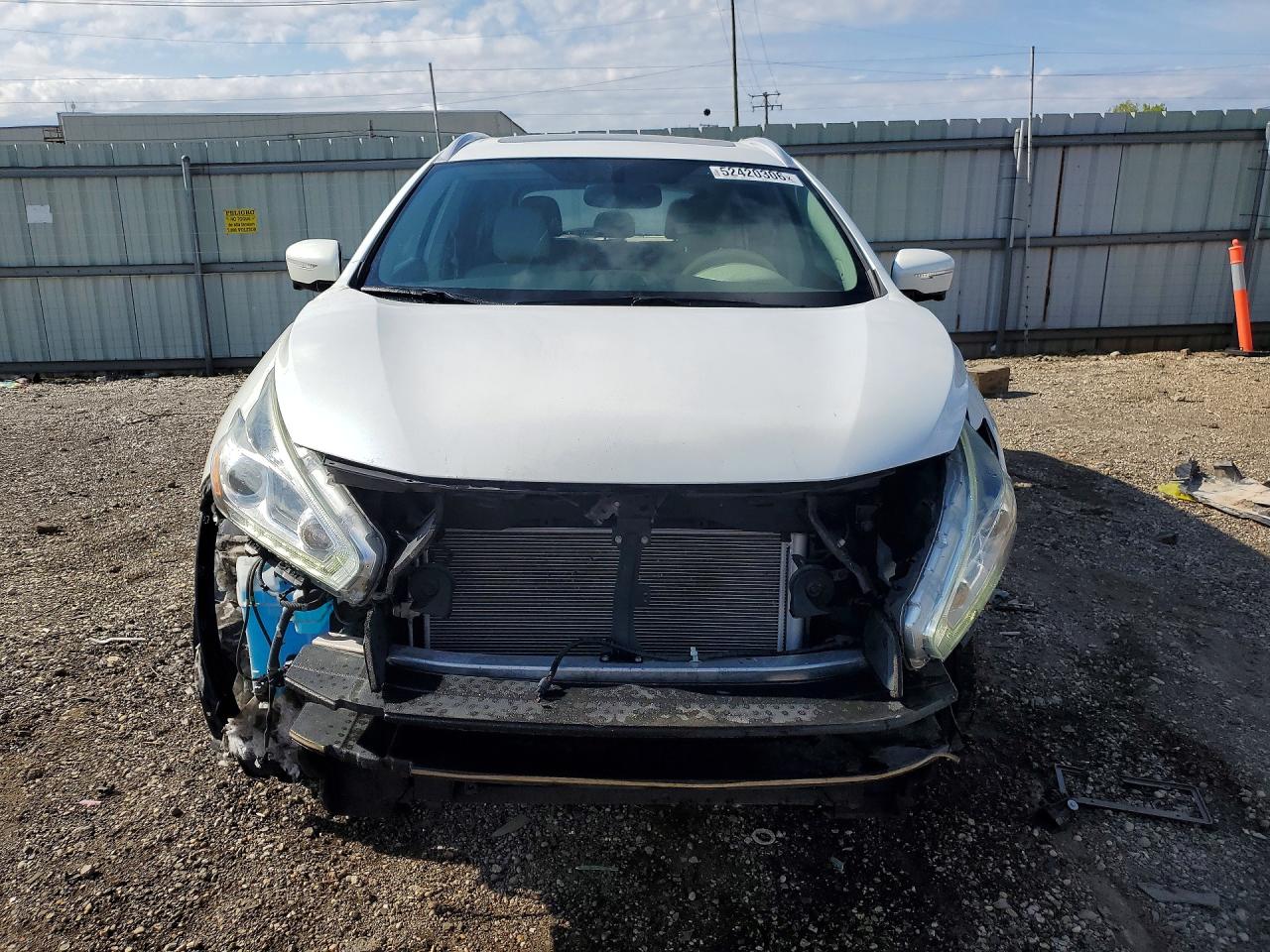 2015 Nissan Murano Platinum White vin: 5N1AZ2MH3FN282213