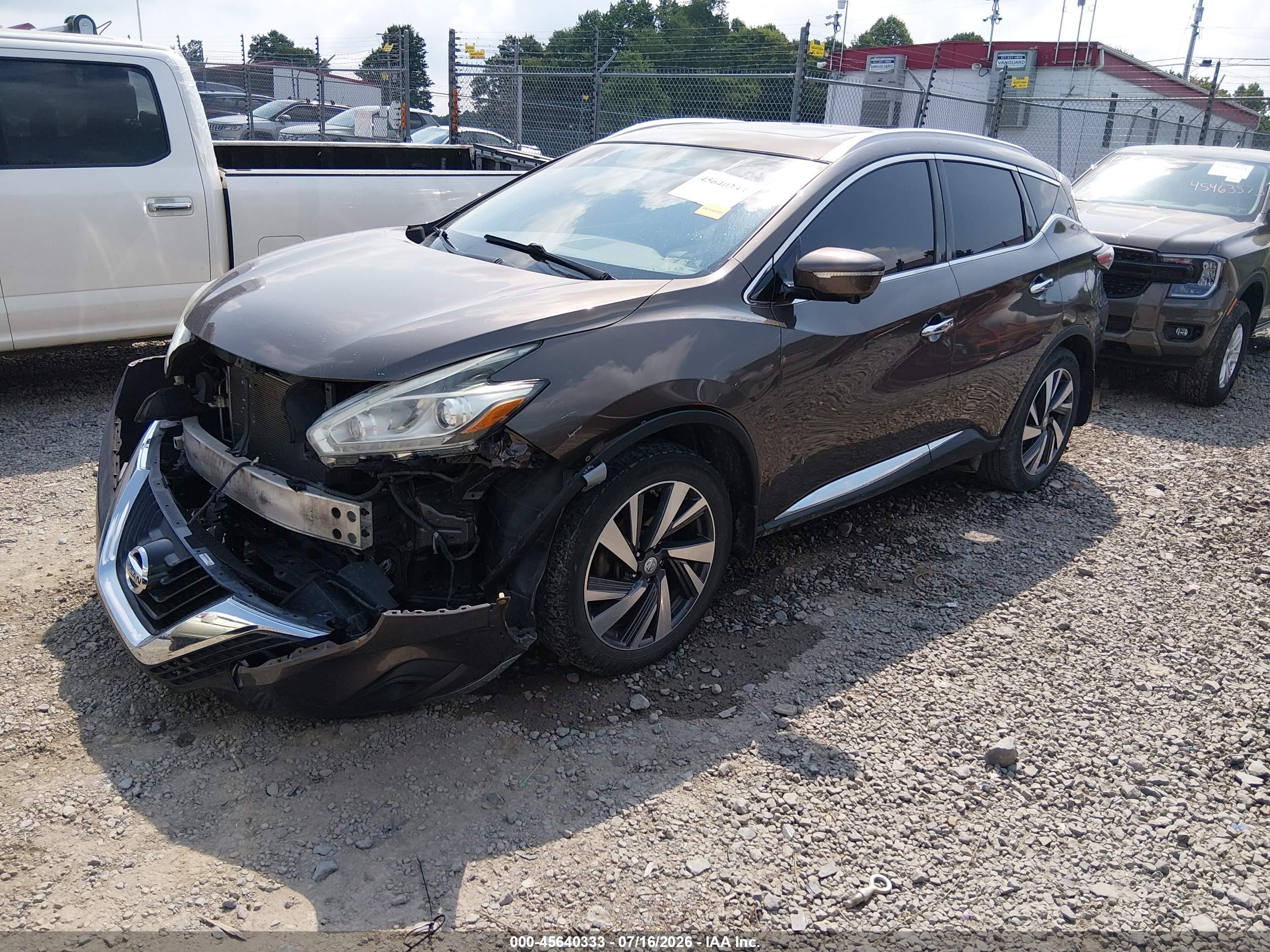 2015 Nissan Murano Platinum Brown vin: 5N1AZ2MH3FN282440