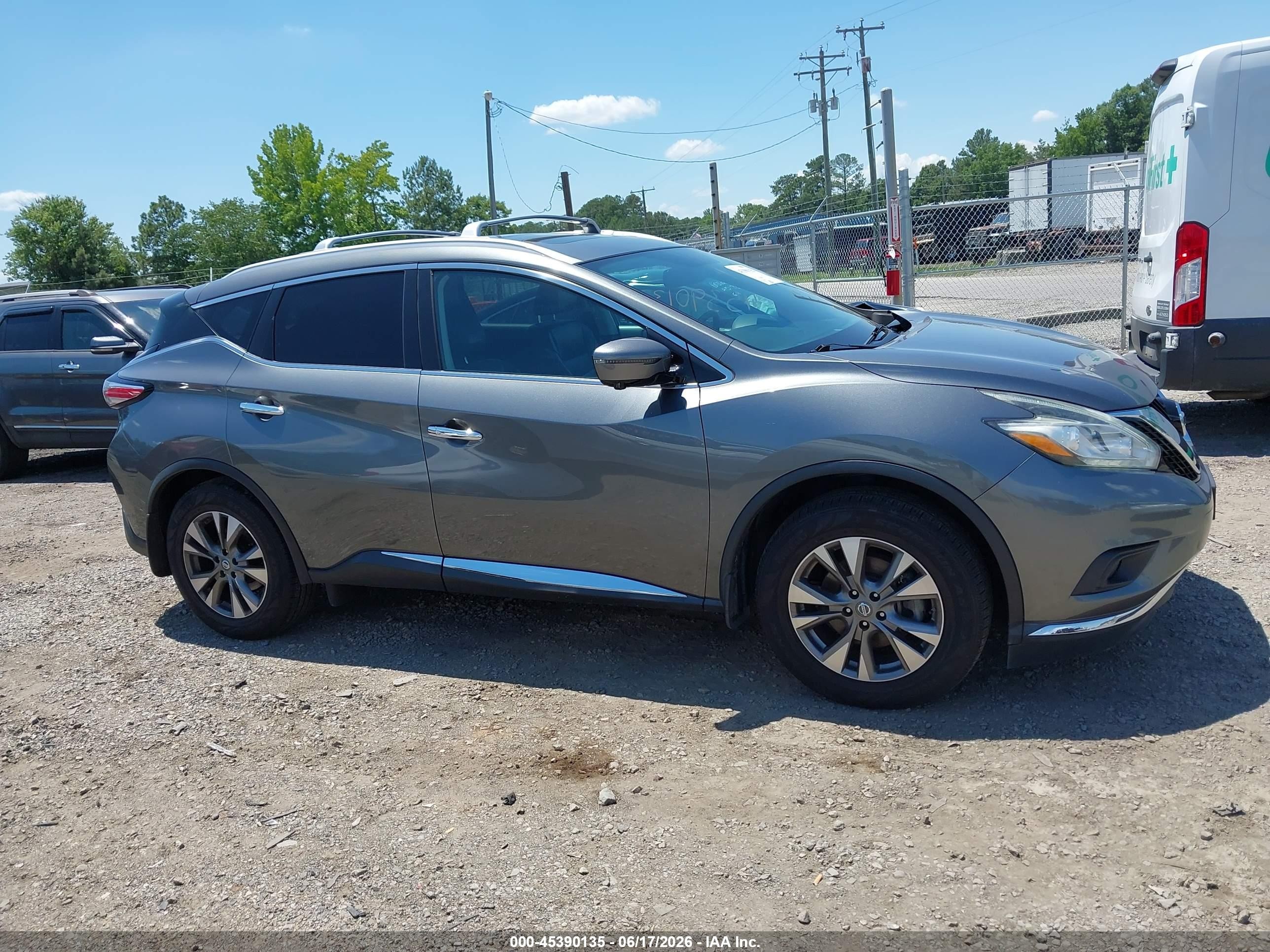 2015 Nissan Murano Sl Gray vin: 5N1AZ2MH3FN285516