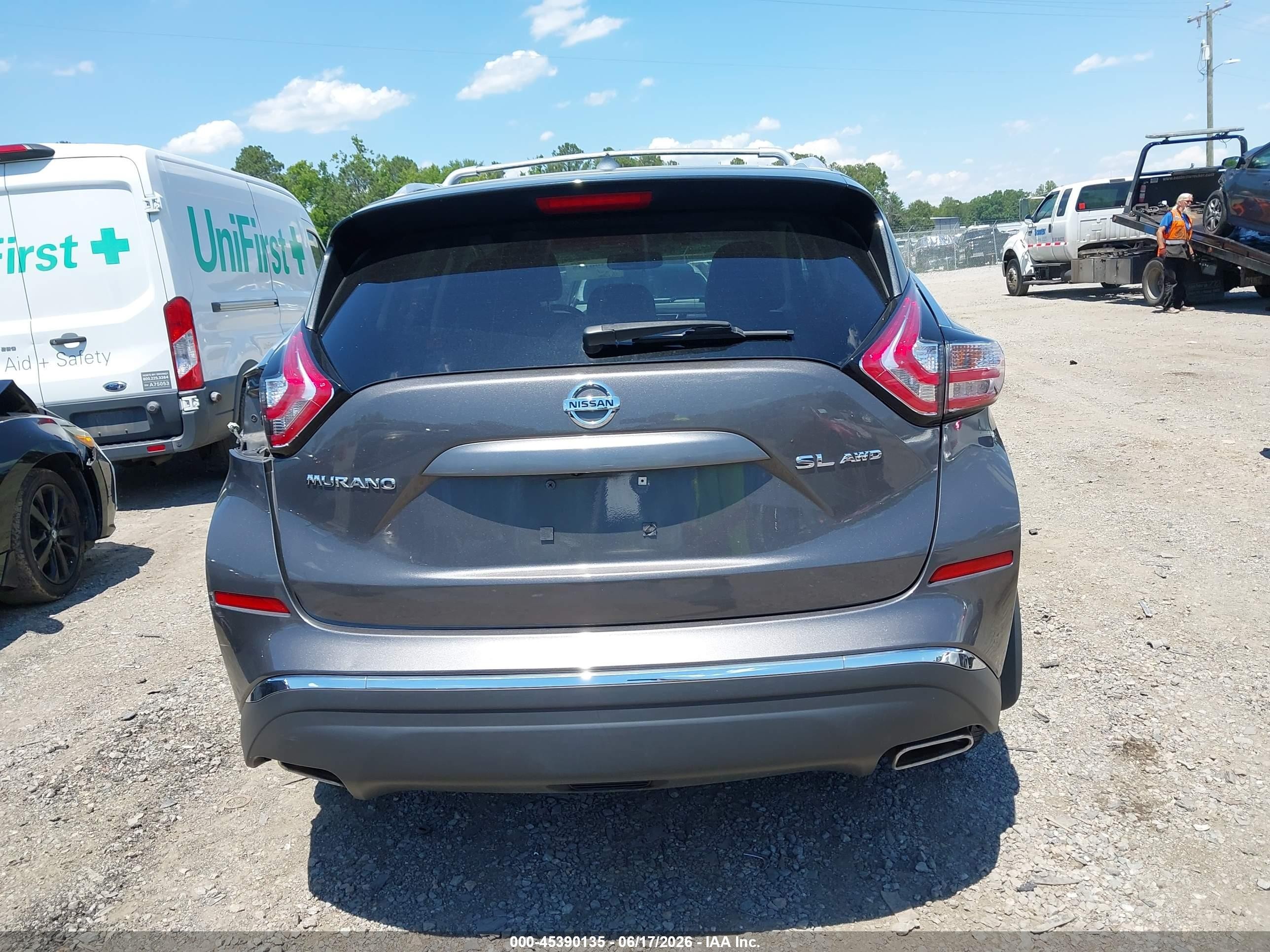 2015 Nissan Murano Sl Gray vin: 5N1AZ2MH3FN285516