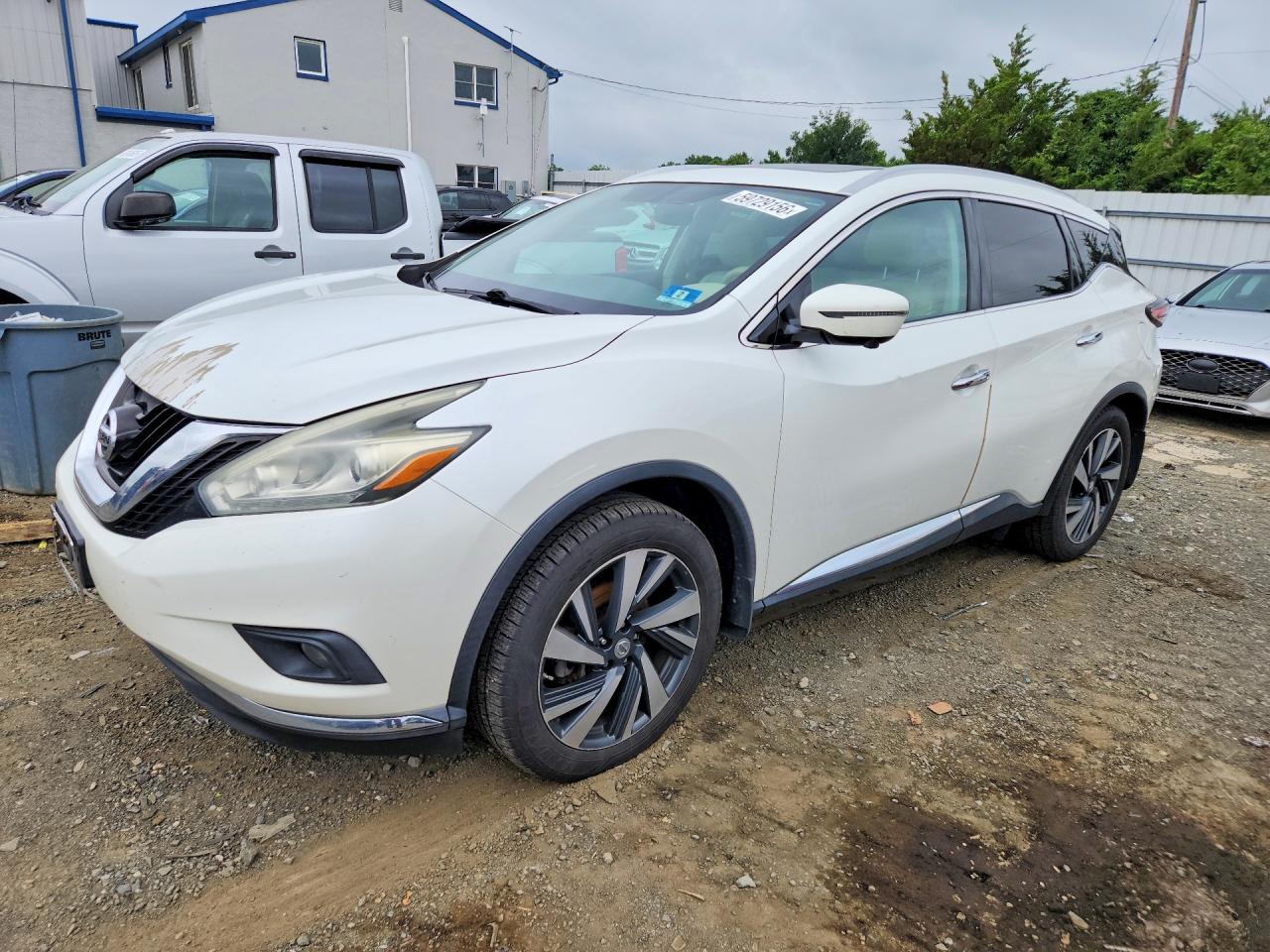 2015 Nissan Murano Platinum White vin: 5N1AZ2MH3FN286827