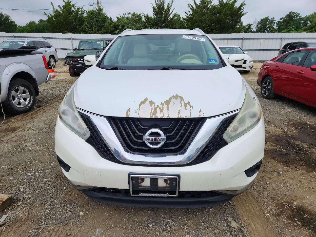 2015 Nissan Murano Platinum White vin: 5N1AZ2MH3FN286827